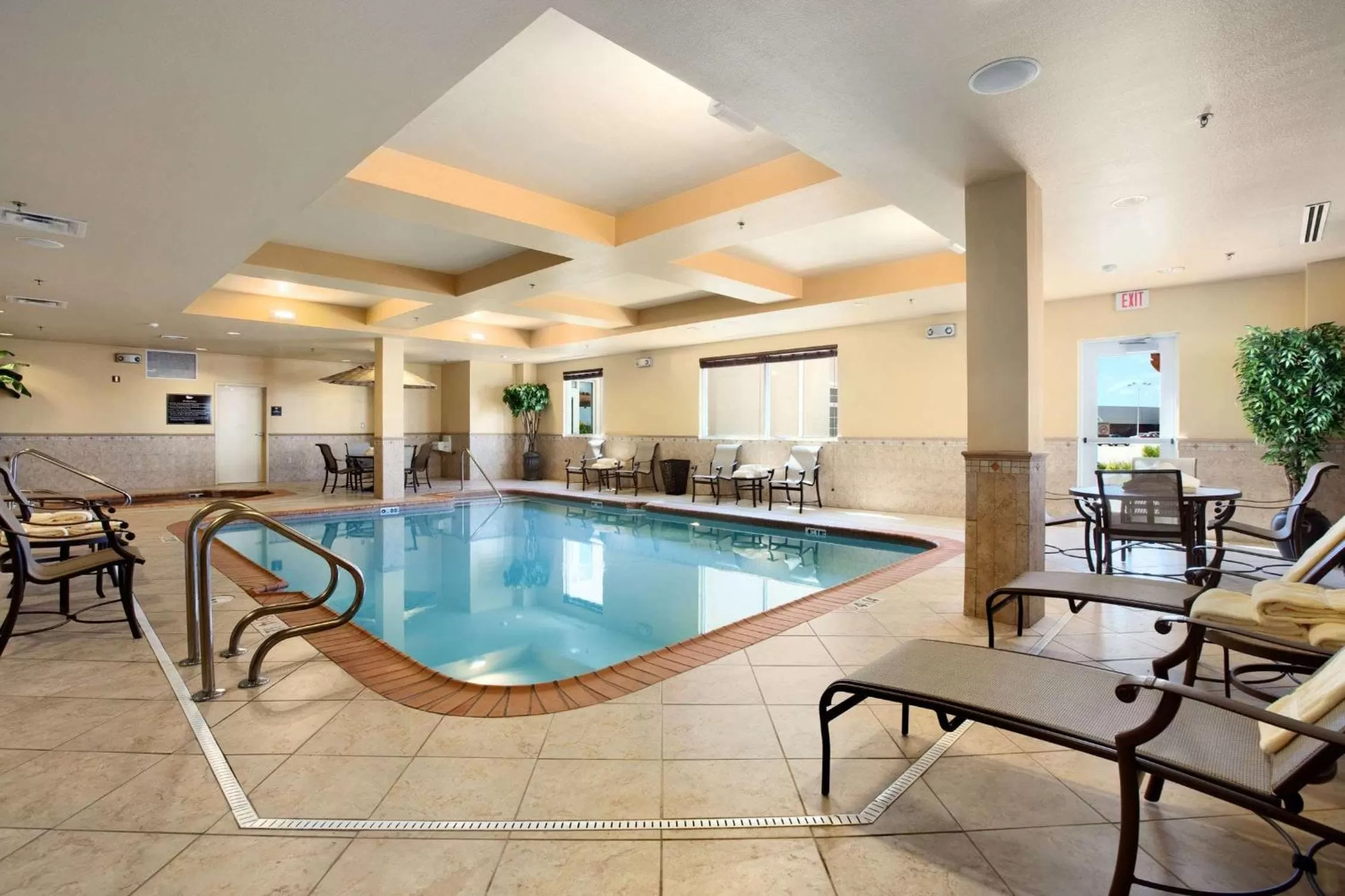 Pool view in Homewood Suites by Hilton Decatur-Forsyth