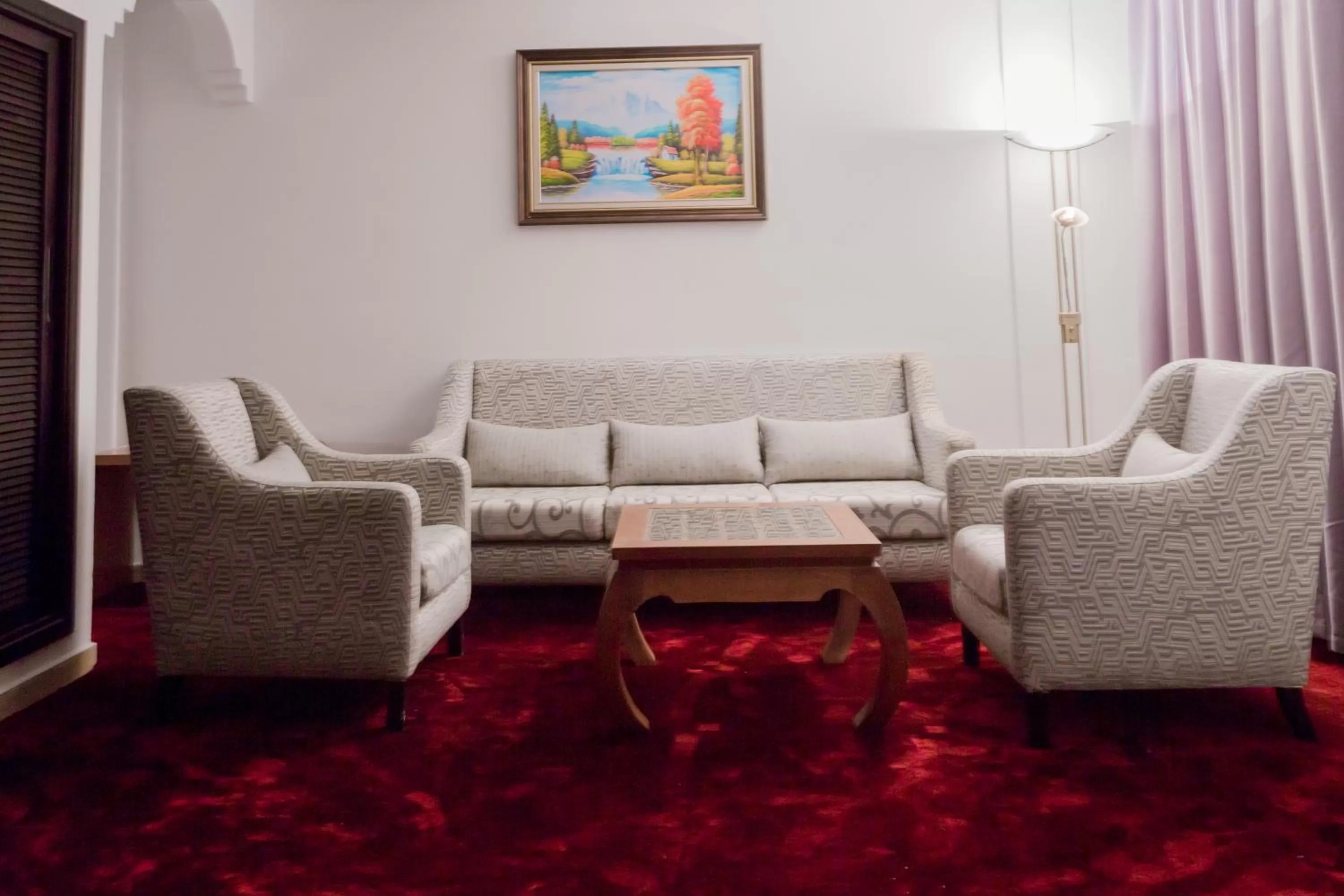 Communal lounge/ TV room in Hôtel Mansour