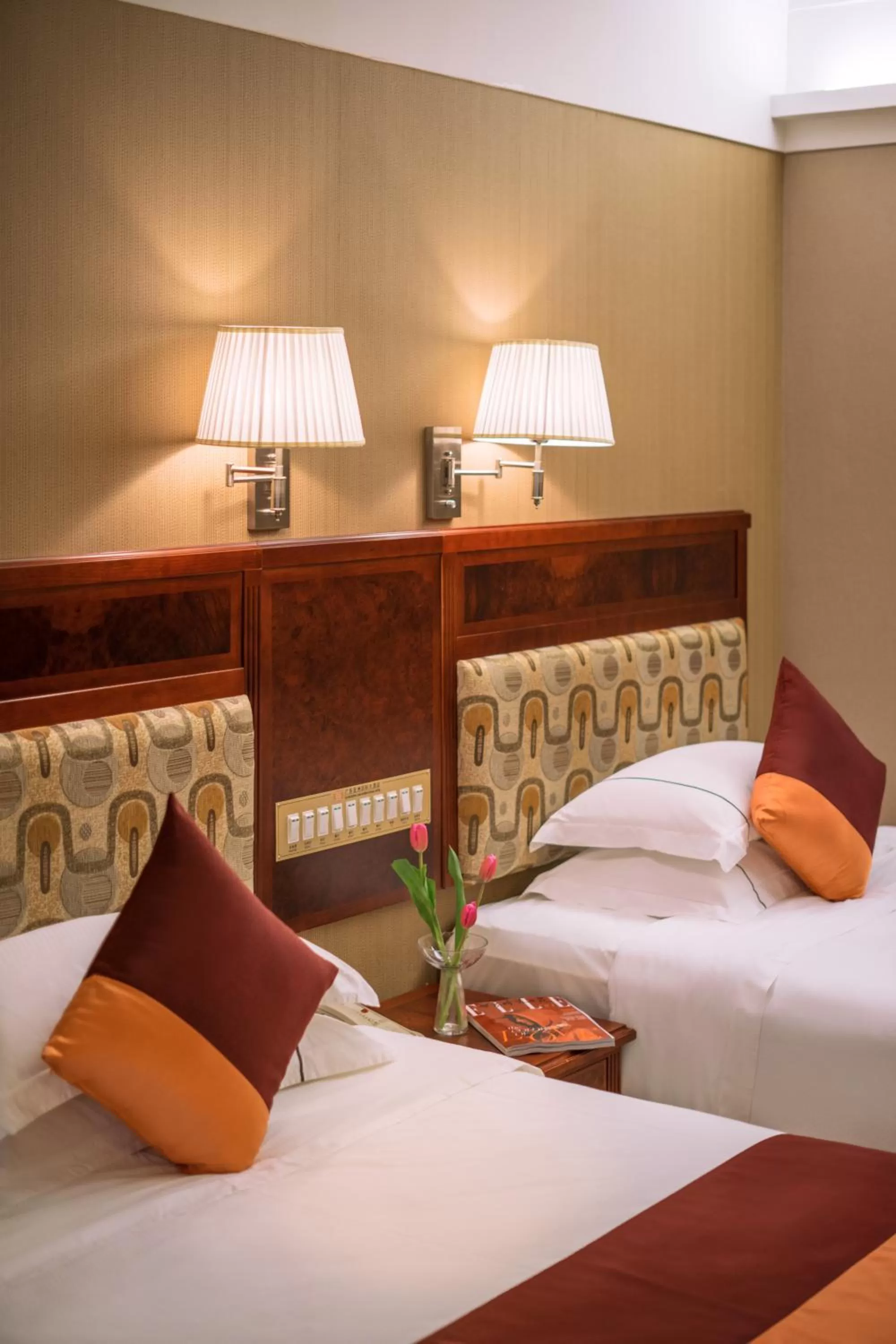 Decorative detail, Bed in Asia International Hotel Guangdong