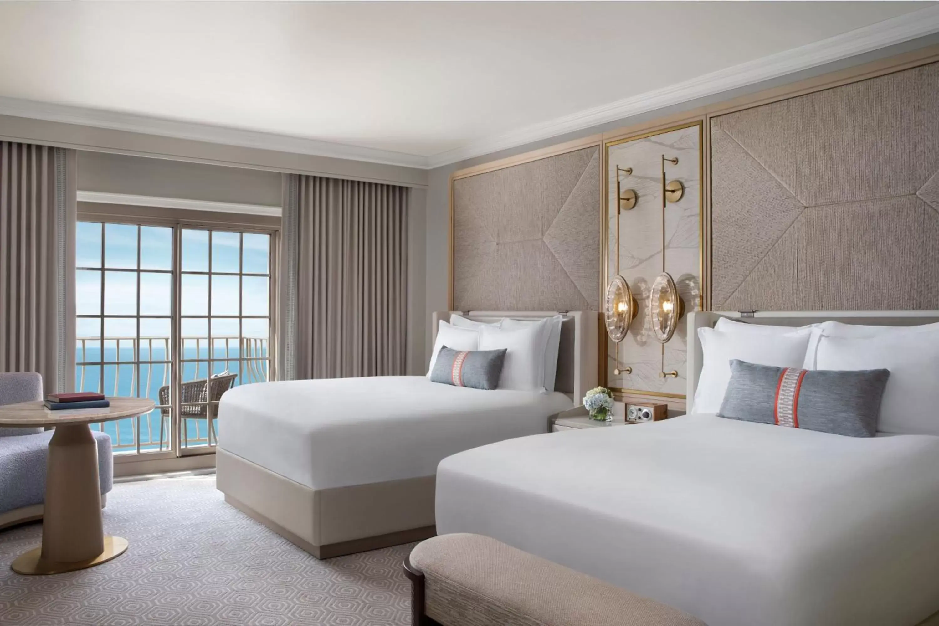 Club Level Queen Room with Two Queen Beds and Ocean View - Hearing Accessible/High Floor in The Ritz-Carlton Naples Club Level Queen Room with Two Queen Beds and Ocean View - Hearing Accessible/High Floor in The Ritz-Carlton Naples