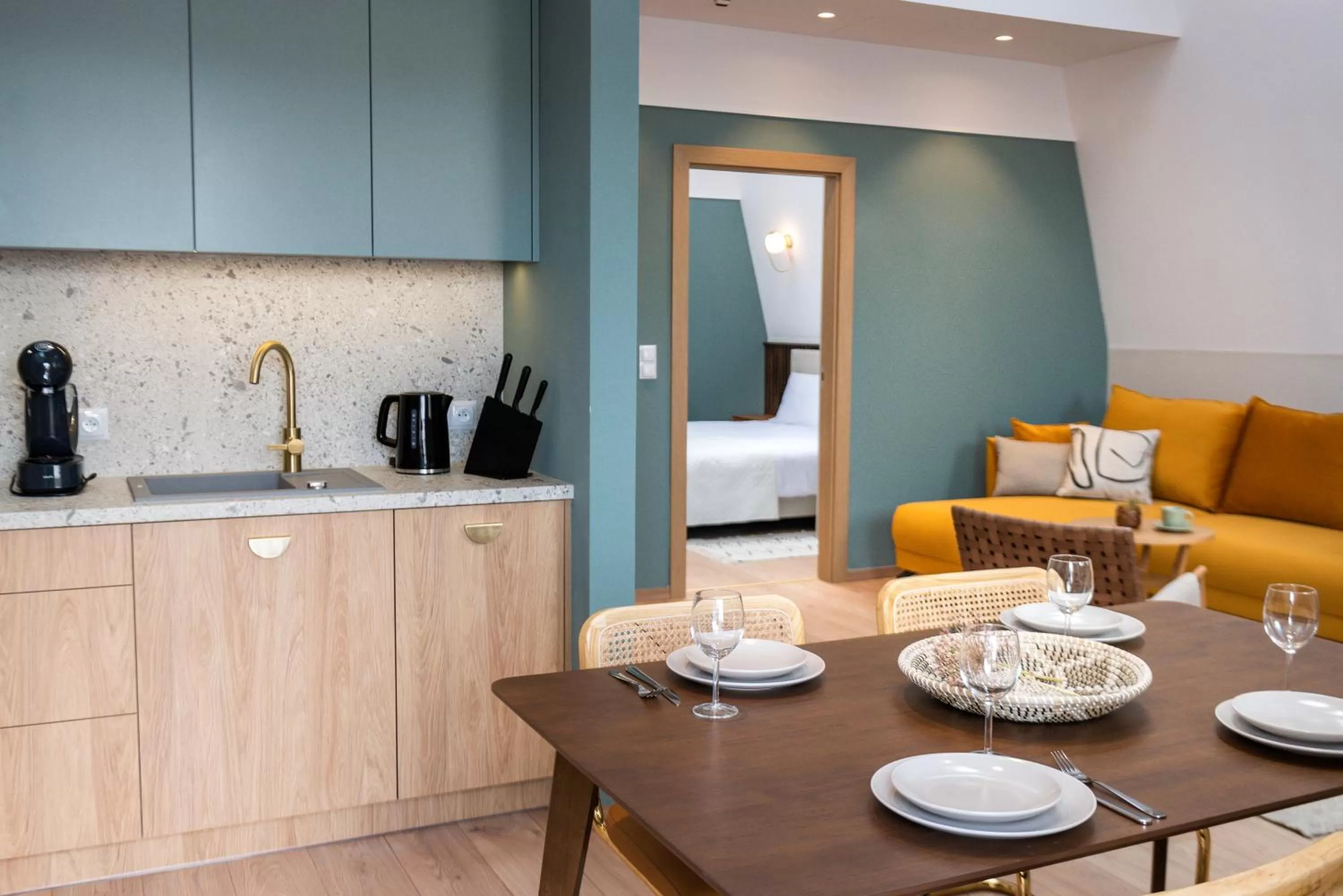 Kitchen or kitchenette in Monciak55 Sopot Apartments