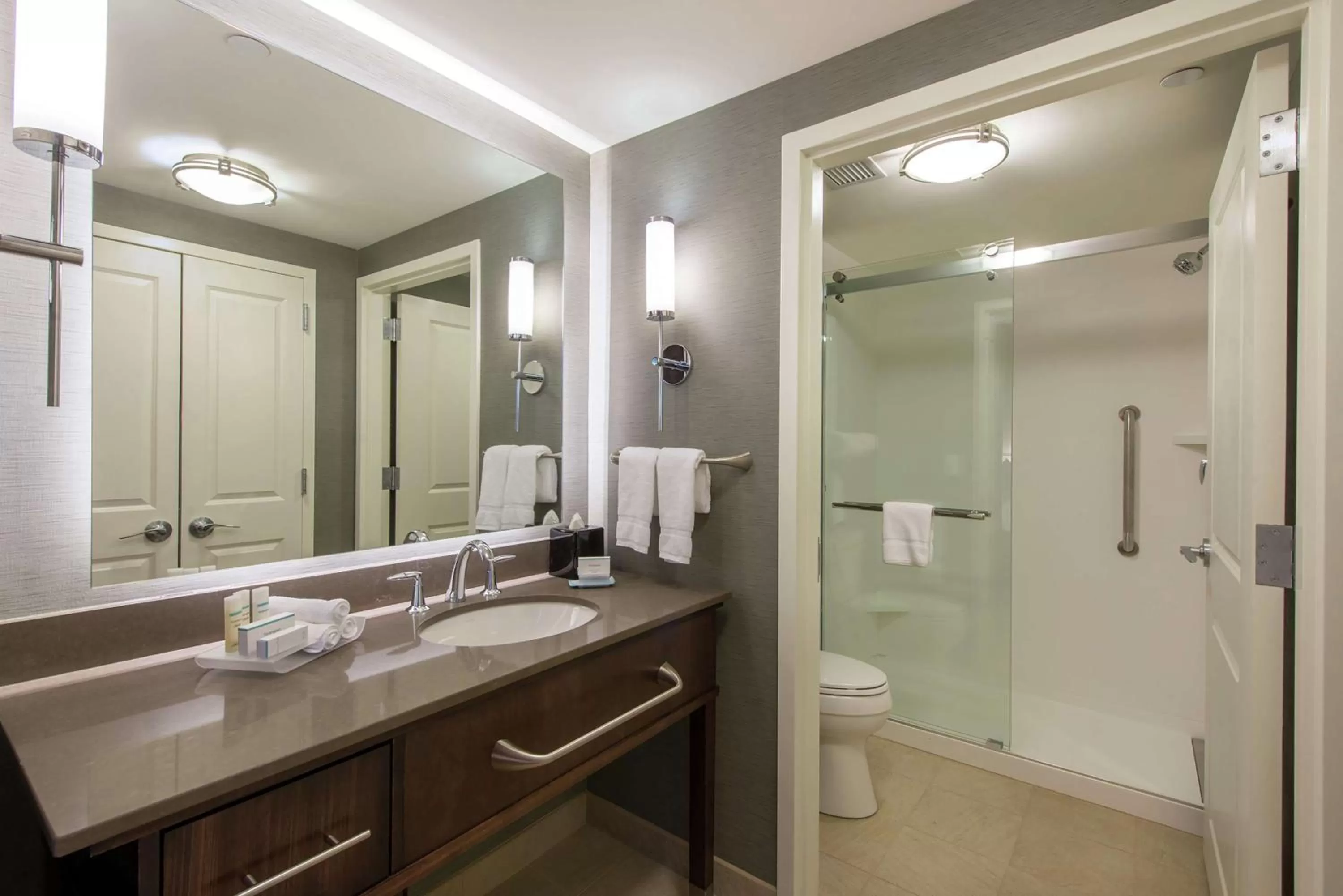 Bathroom in Homewood Suites by Hilton Boston Marlborough