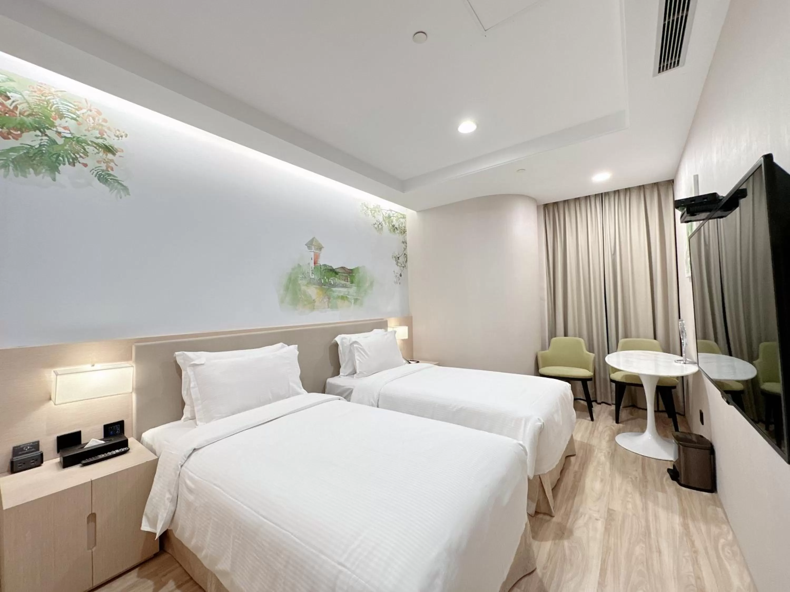 Bed in 台南星鑽國際商旅 Hua Hotel