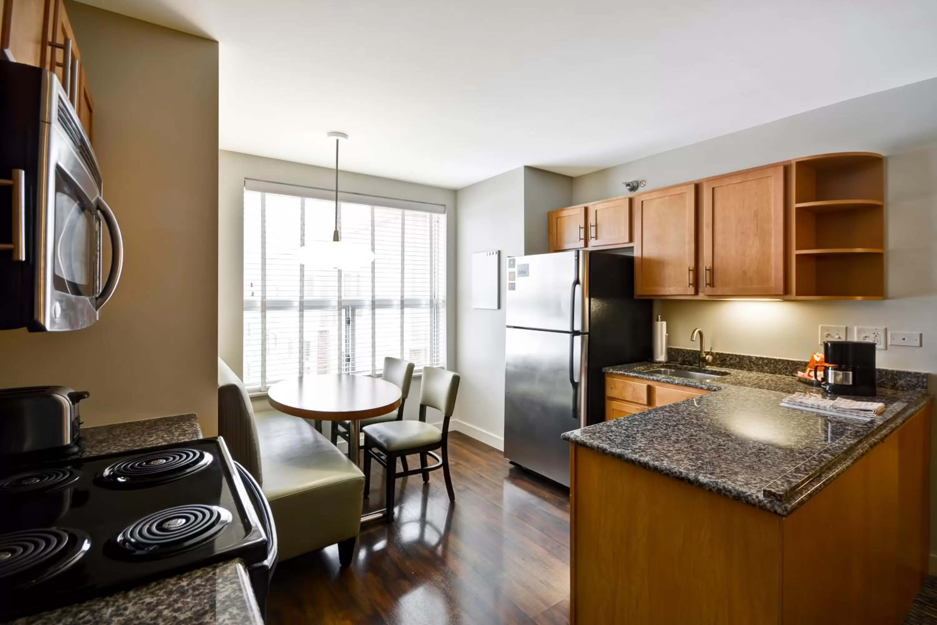 kitchen in Hyatt House Naperville/Warrenville