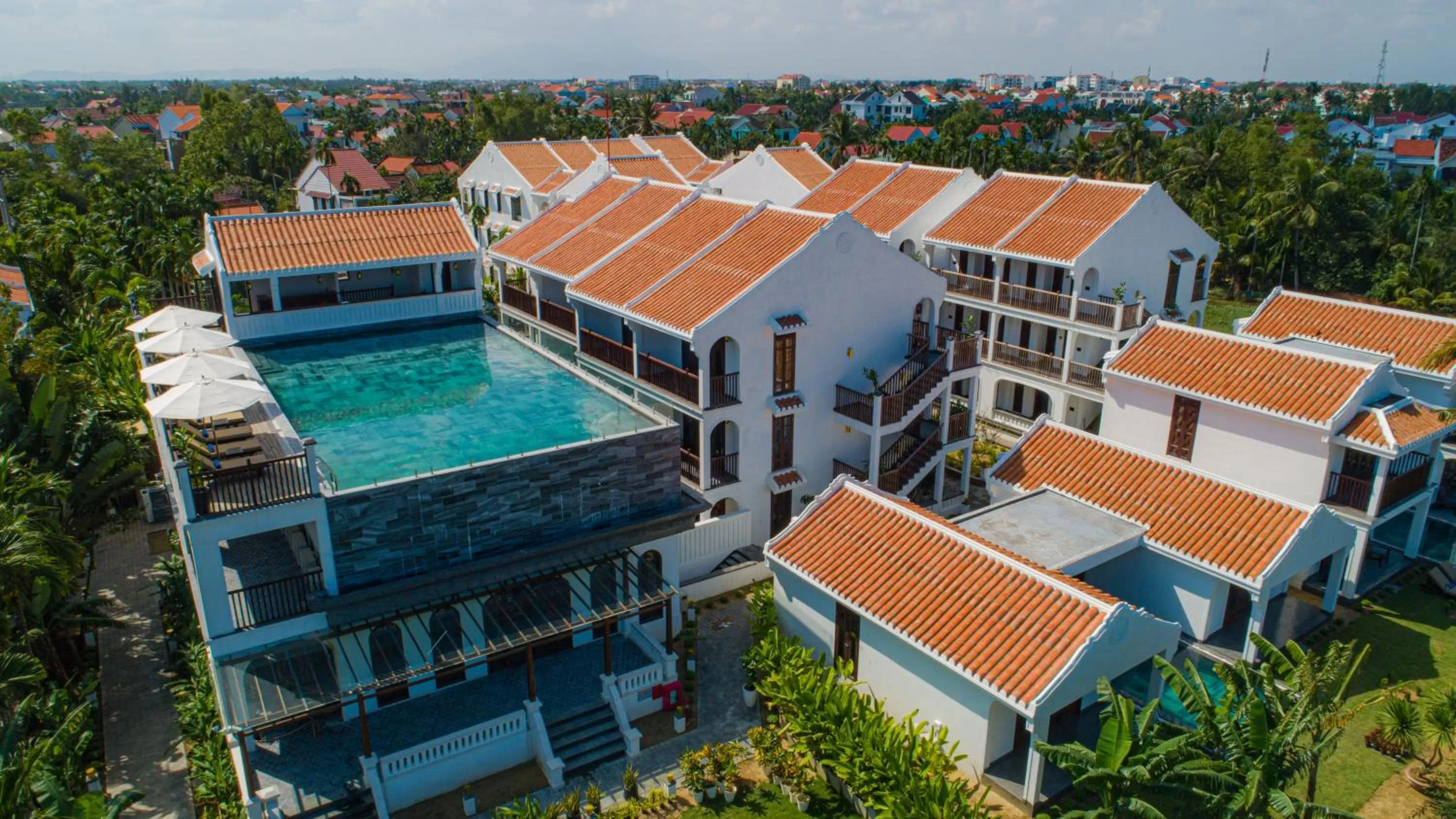 Pool view, Bird's-eye View in Legacy Hoi An Resort - formerly Ancient House Village Resort & Spa