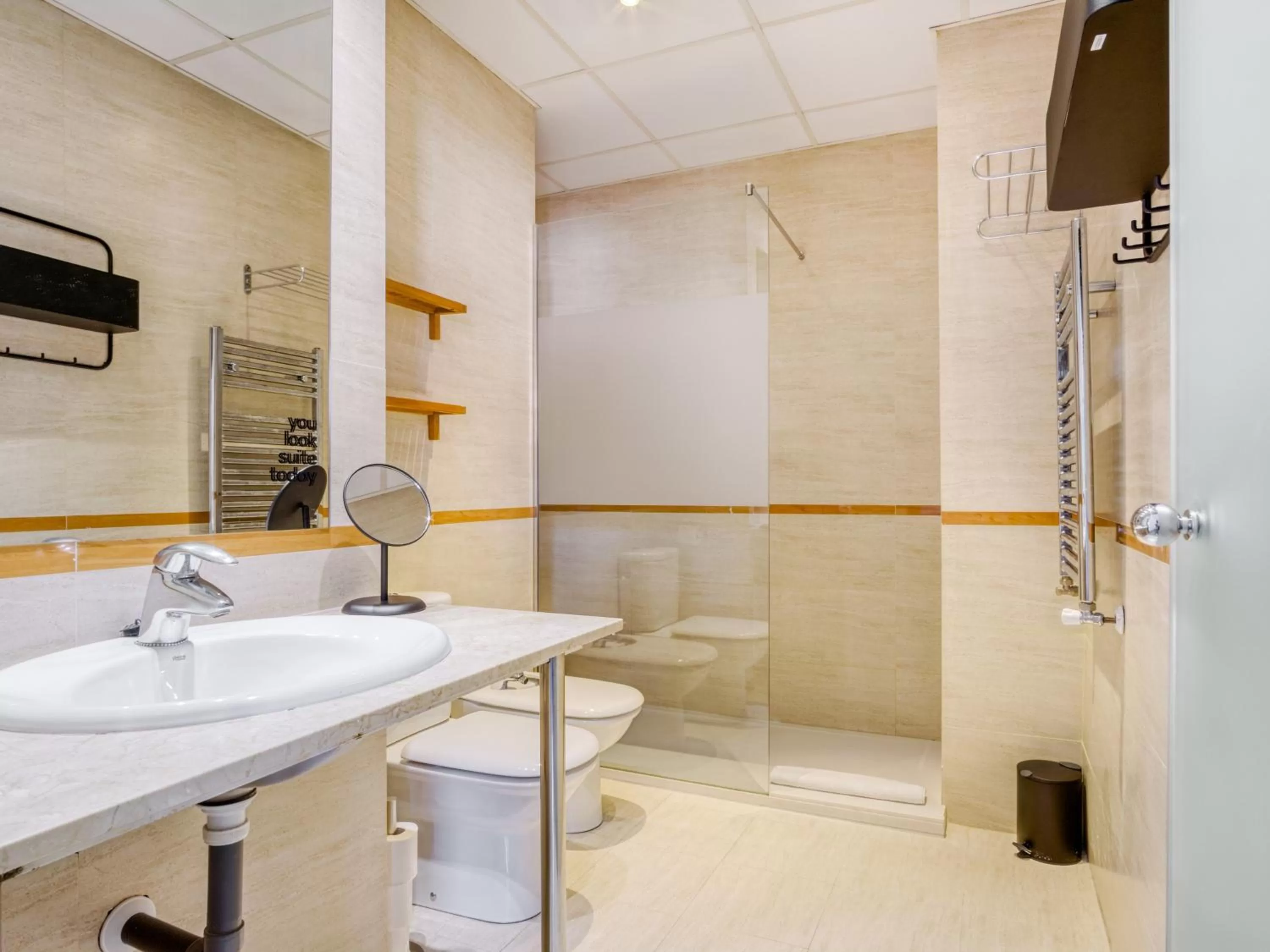 Shower in Limehome Madrid Calle de Don Ramón de la Cruz