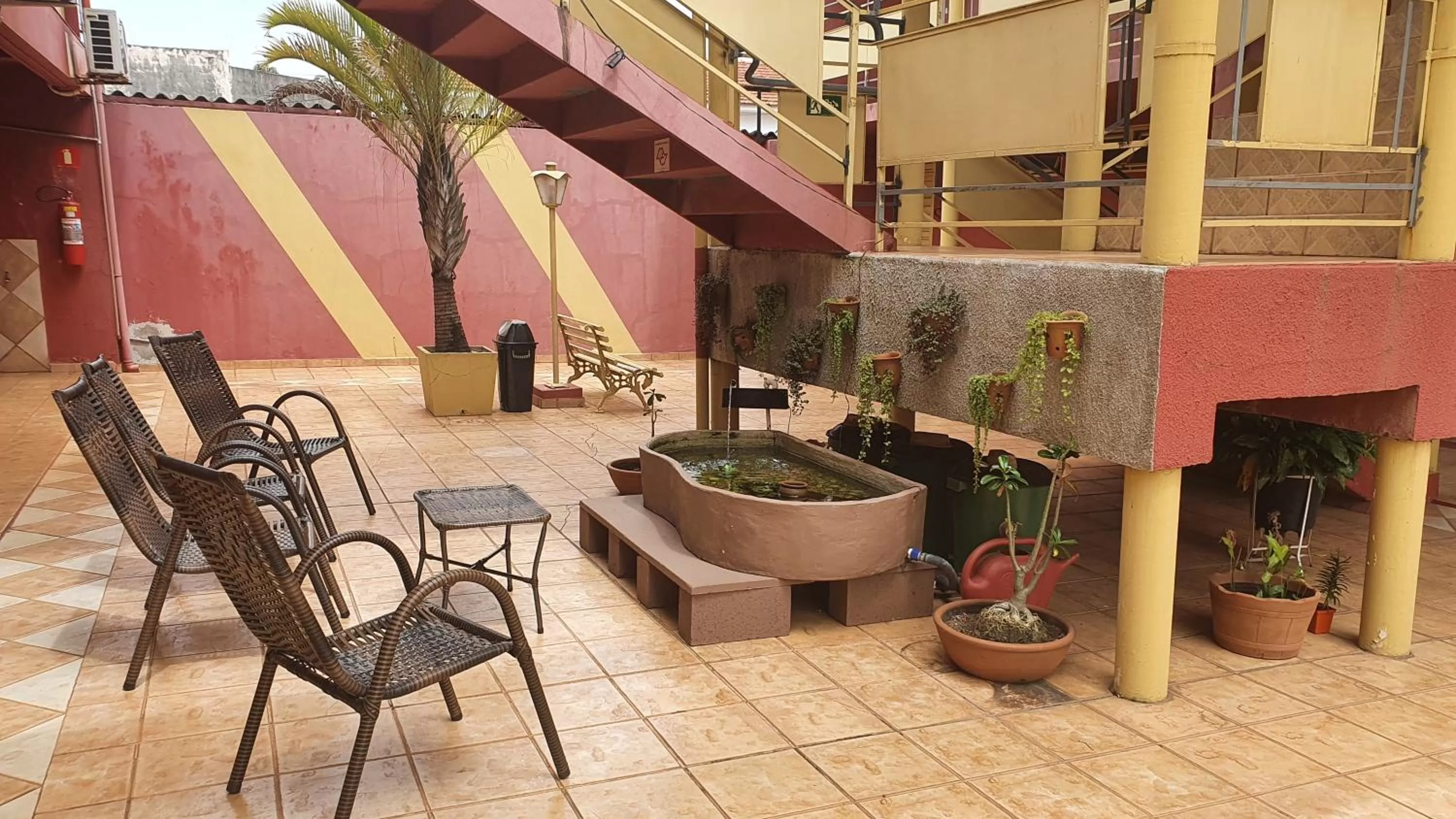 Inner courtyard view in Hotel Sta Mônica Marília