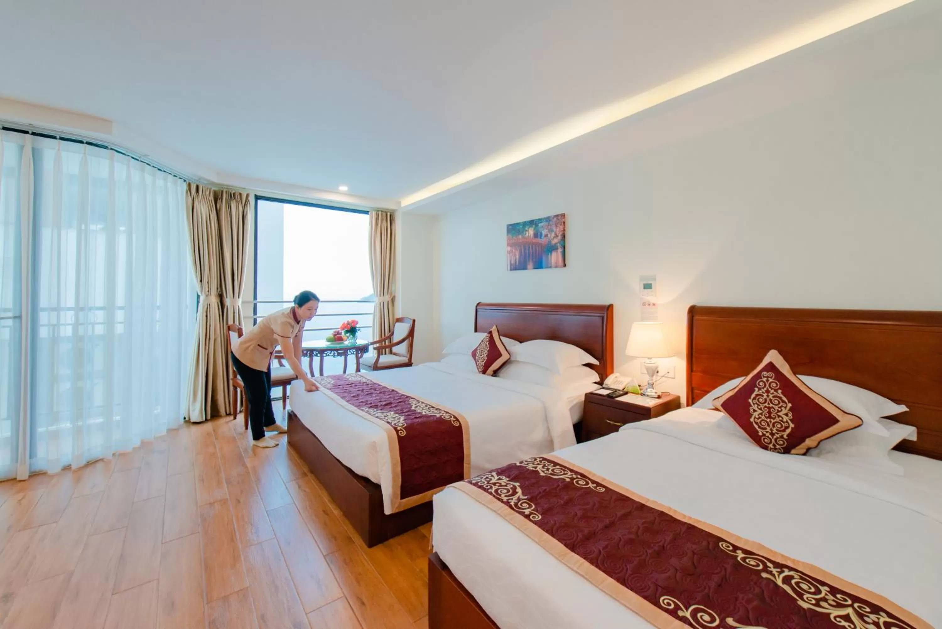 Photo of the whole room, Bed in Red Sun Nha Trang Hotel