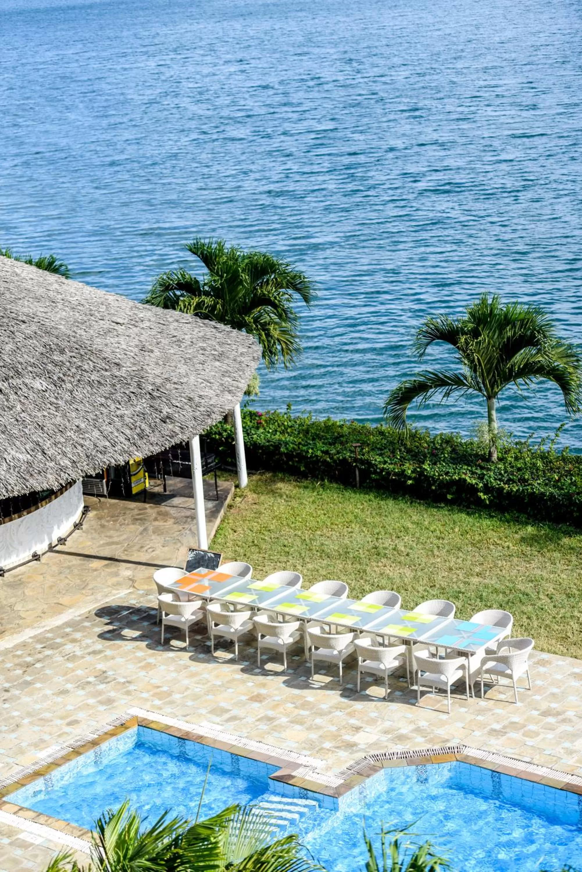 Pool view in CityBlue Creekside Hotel & Suites