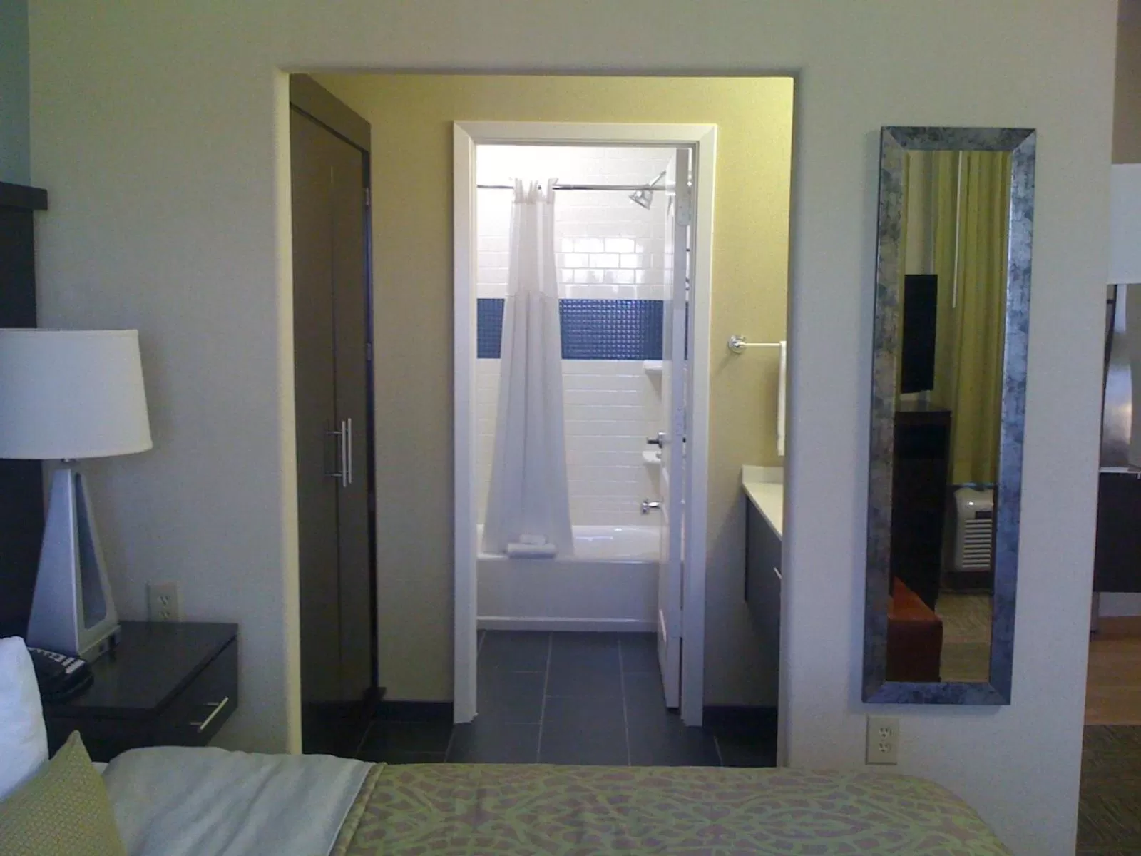 Bathroom, Bed in Staybridge Suites Houston Stafford - Sugar Land by IHG