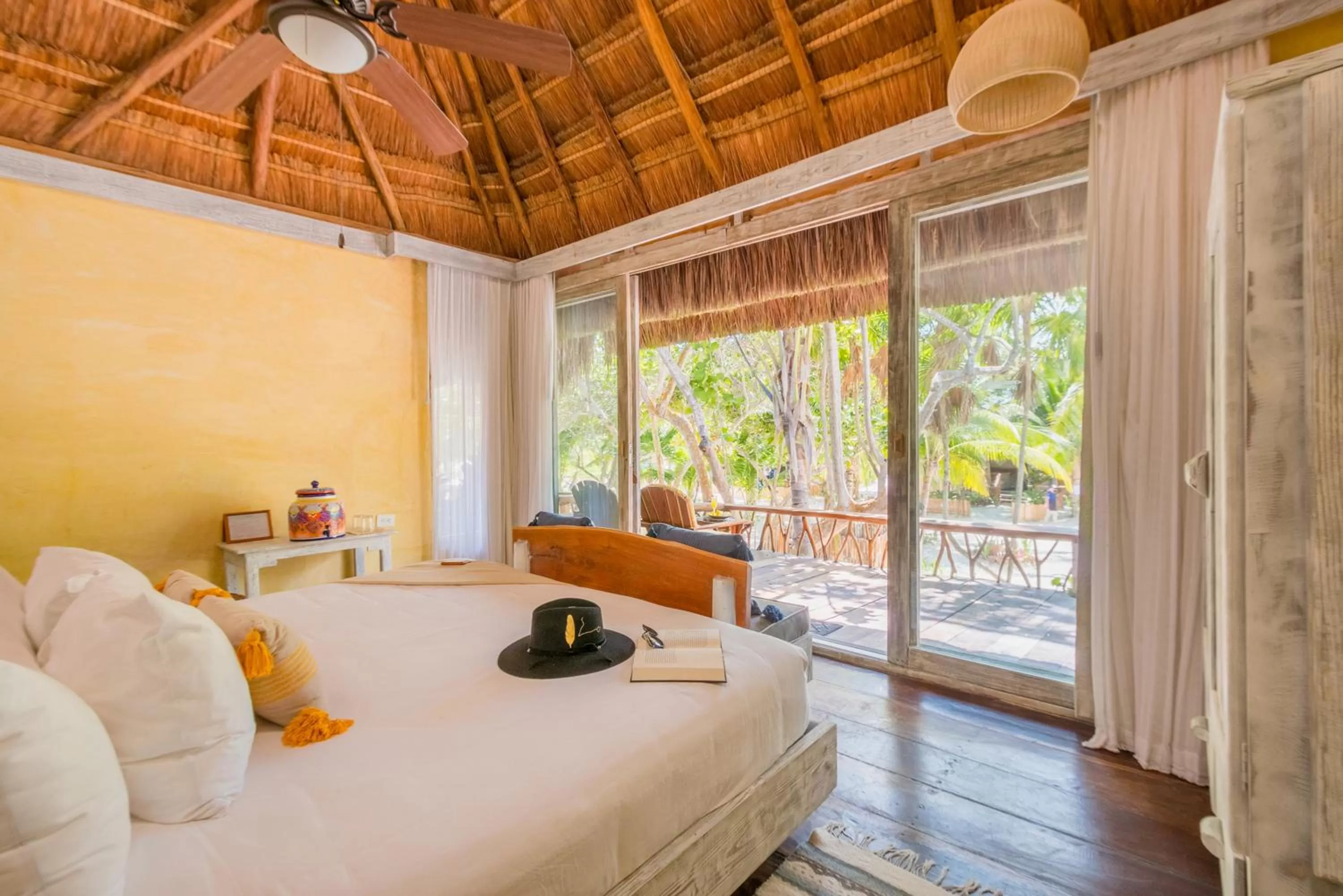 Bedroom, Bed in Villa Pescadores Tulum-Beachfront hotel by Ahau Collection