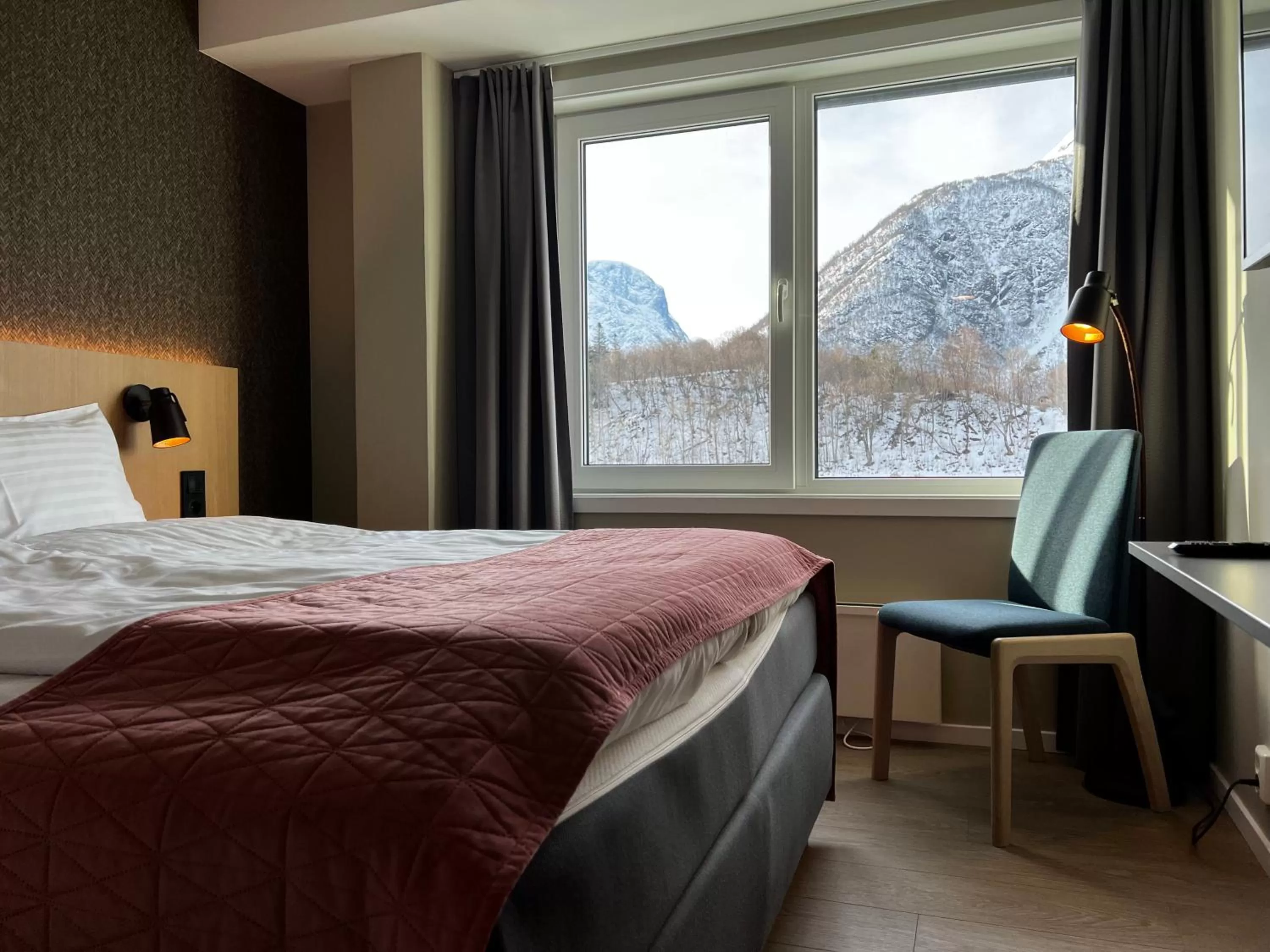 Bedroom, Bed in Frichs Ekspress Åndalsnes