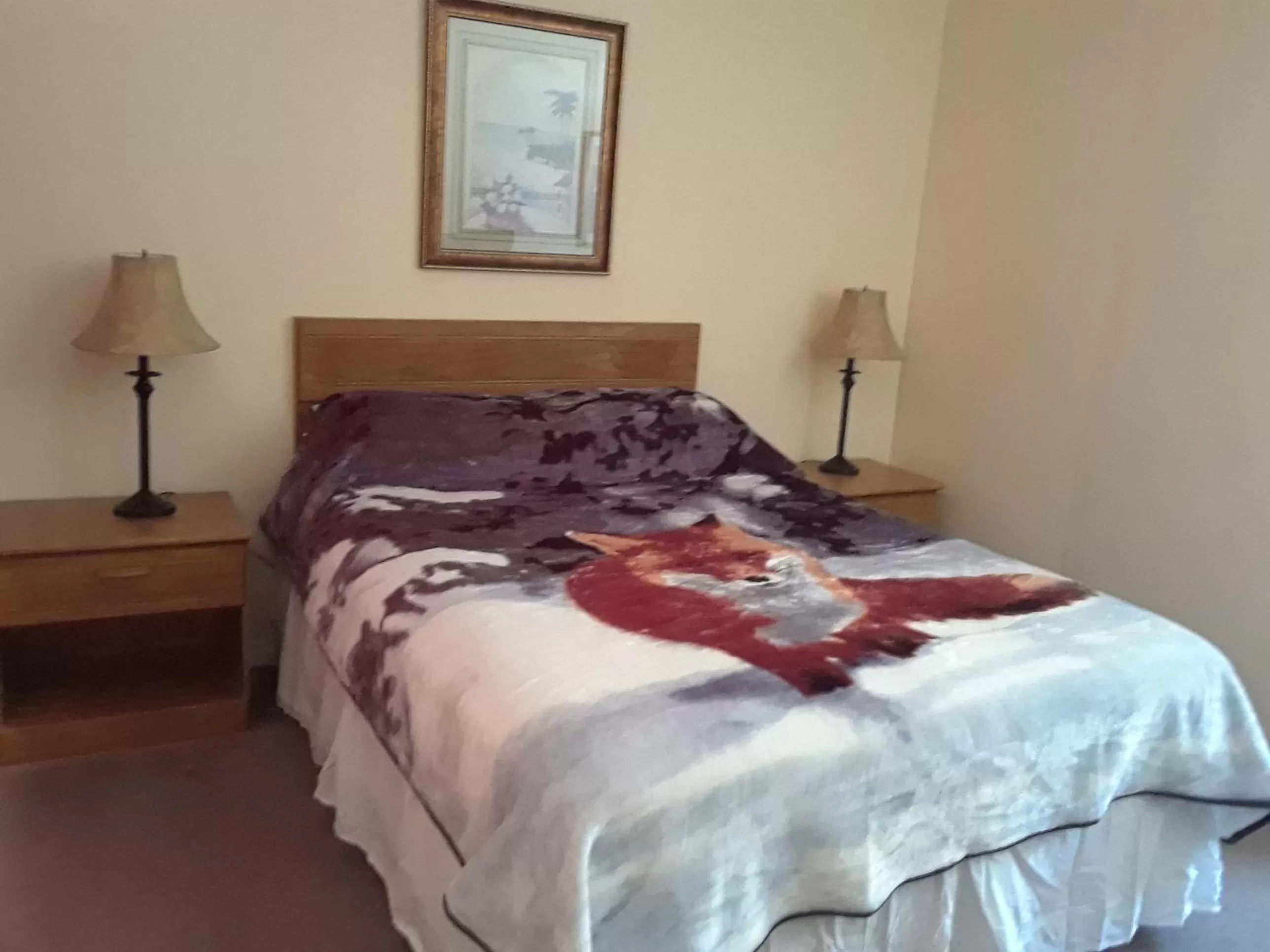 Bed in Mountain View Motel