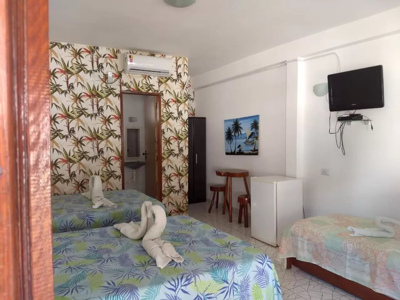 Bed in Pousada Costa Tropical