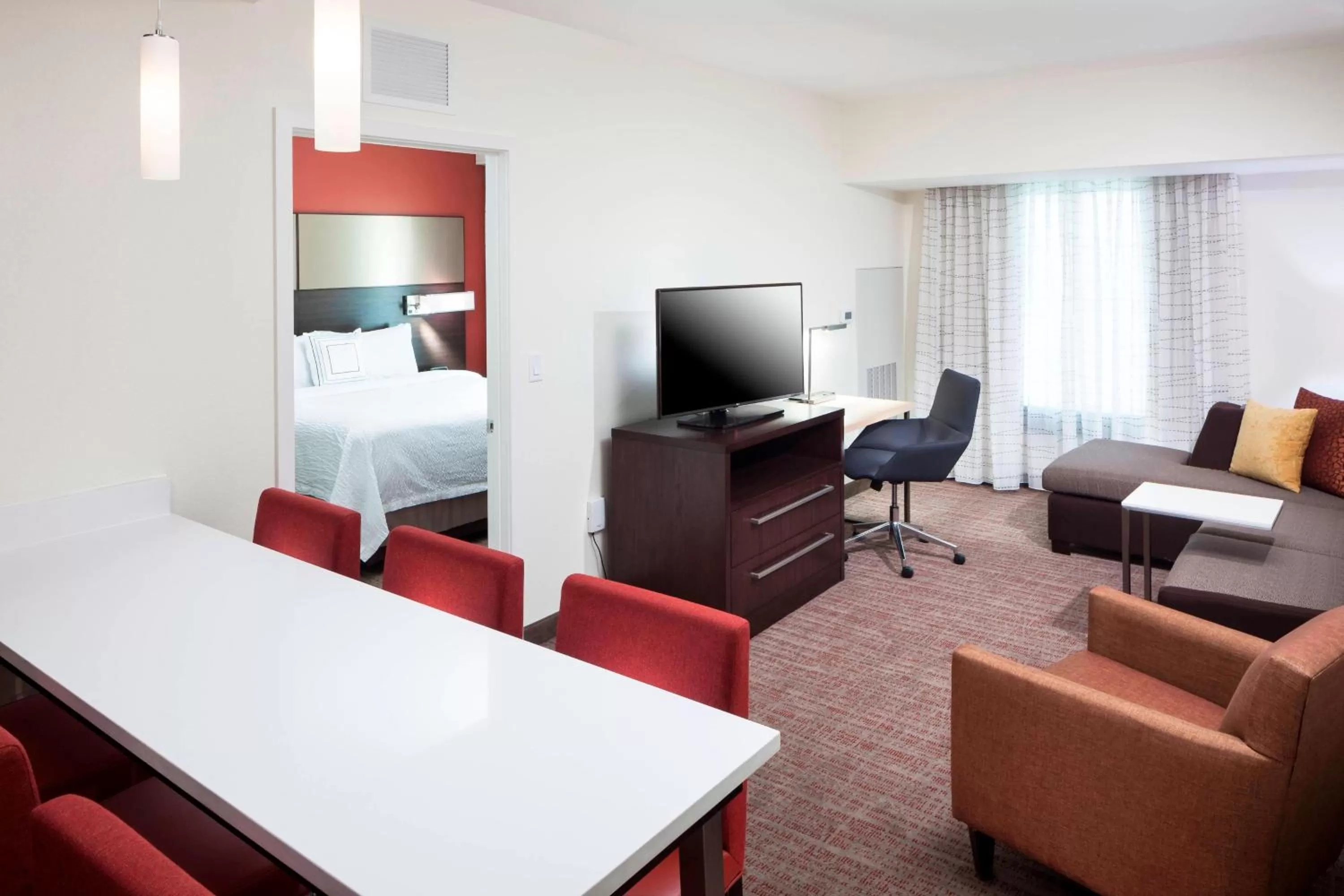 Living room, Bed in Residence Inn by Marriott Near Universal Orlando