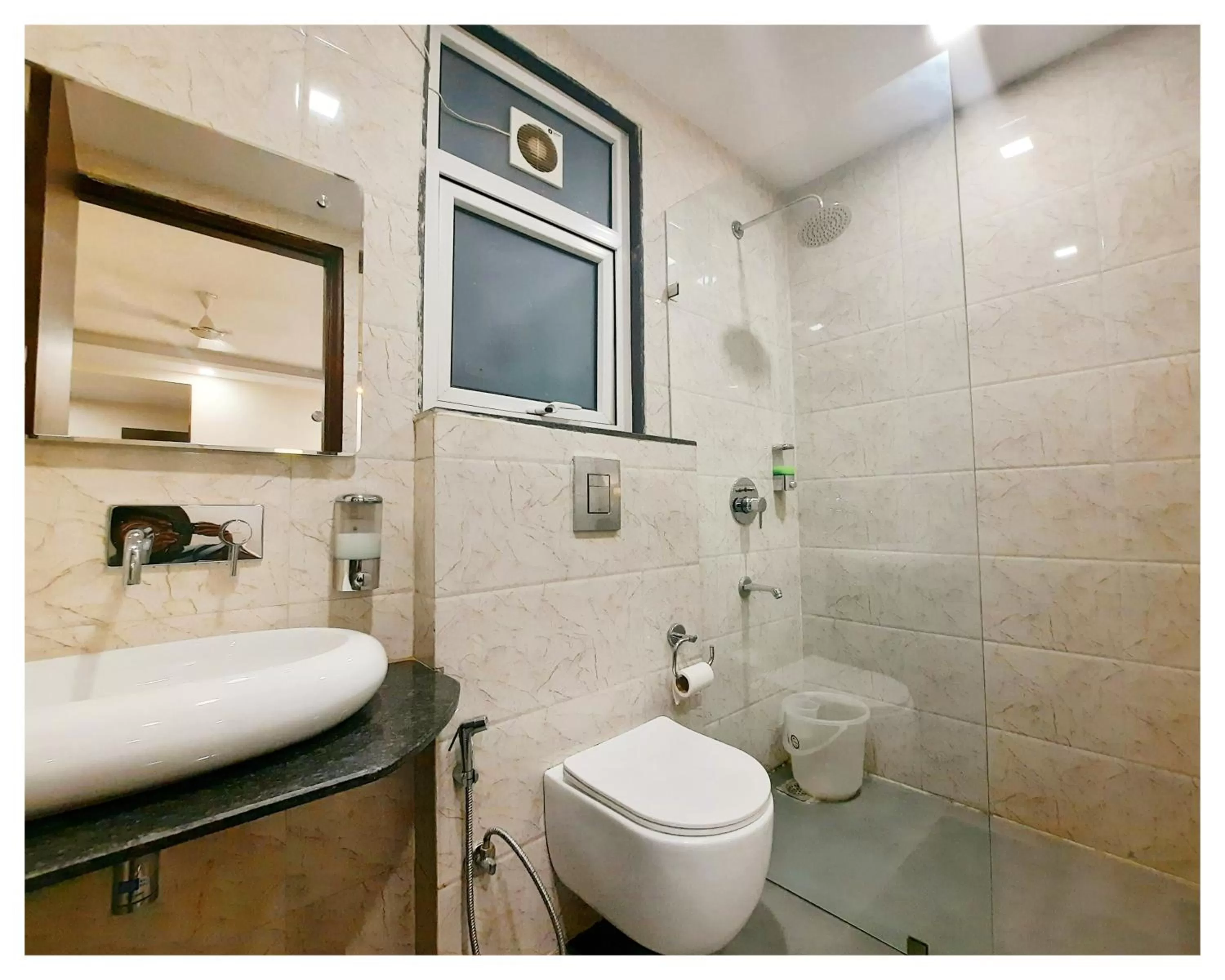 Shower, Bathroom in Qotel Hotel Church House Rohini Sector 15