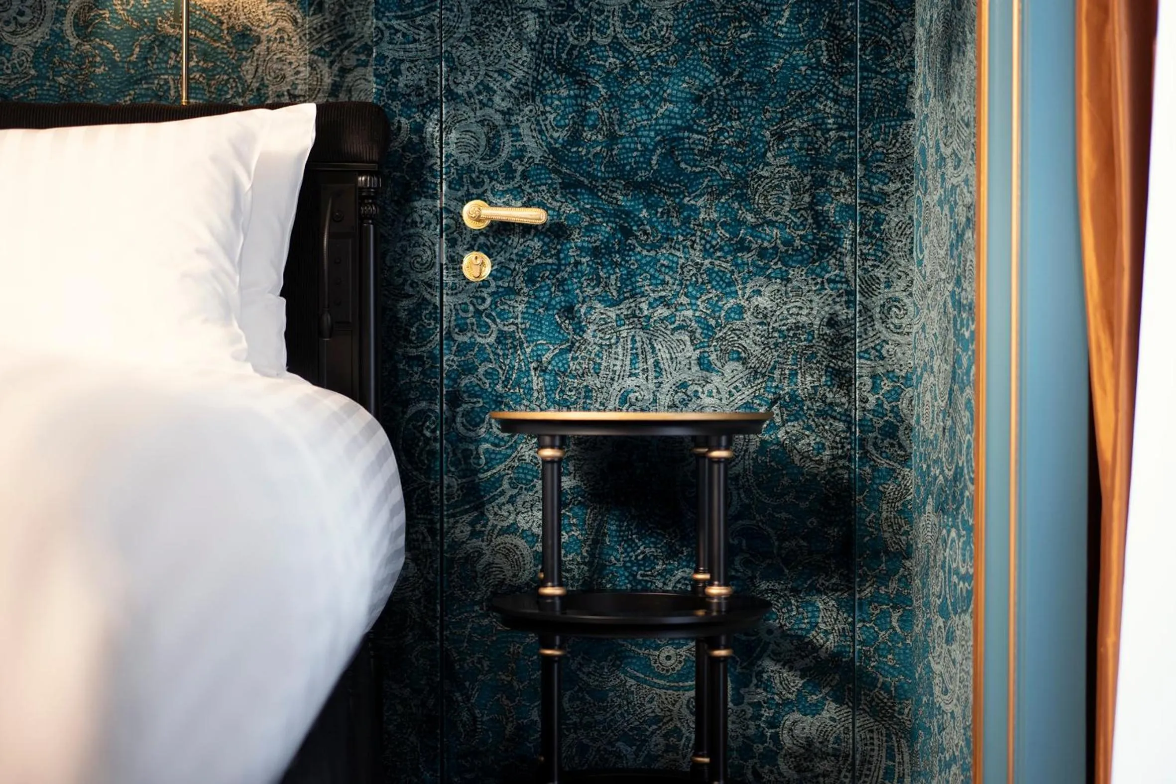 Decorative detail, Bed in Maison Proust, Hotel & Spa La Mer