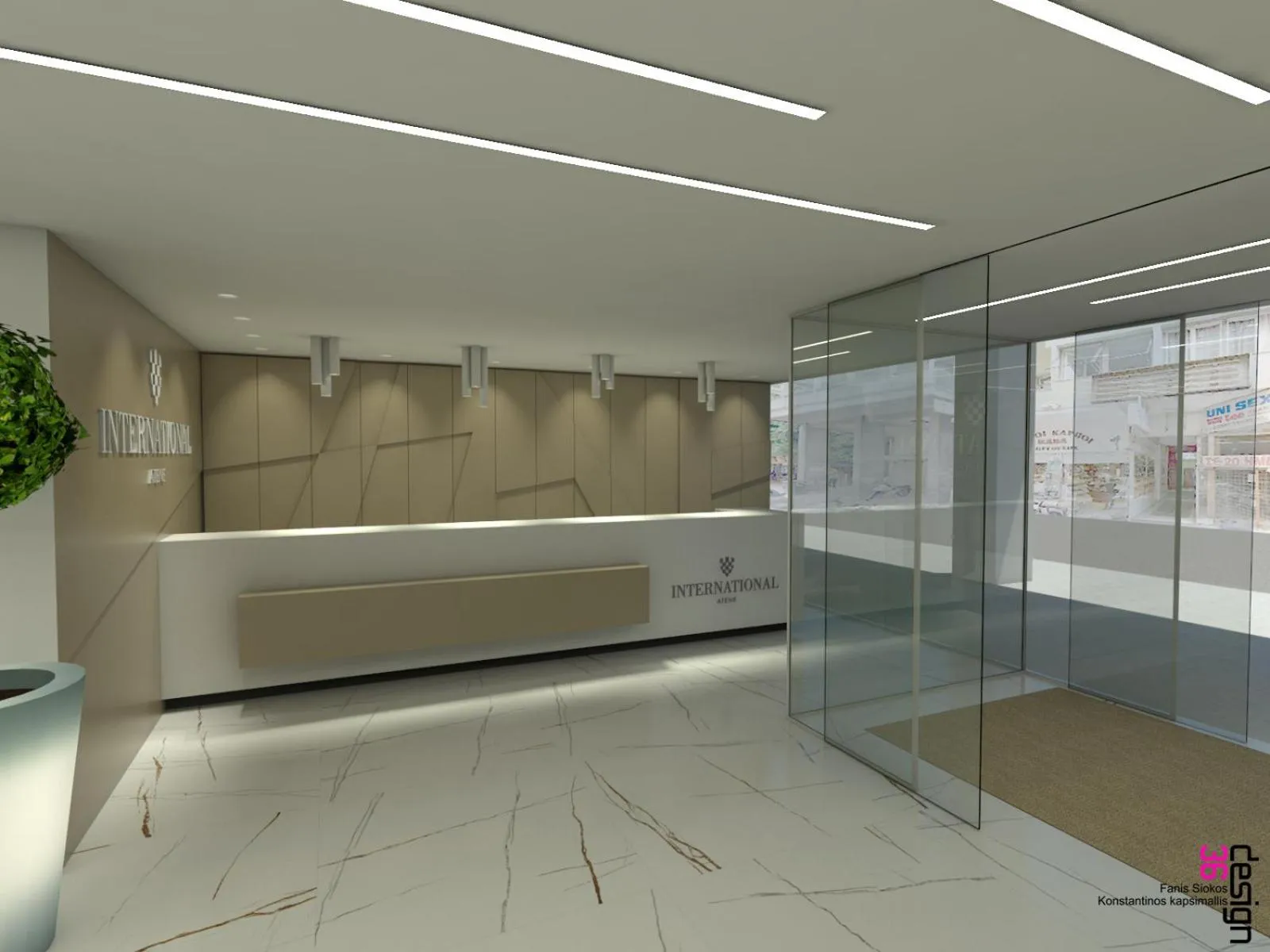 Lobby or reception, Bed in International Atene hotel