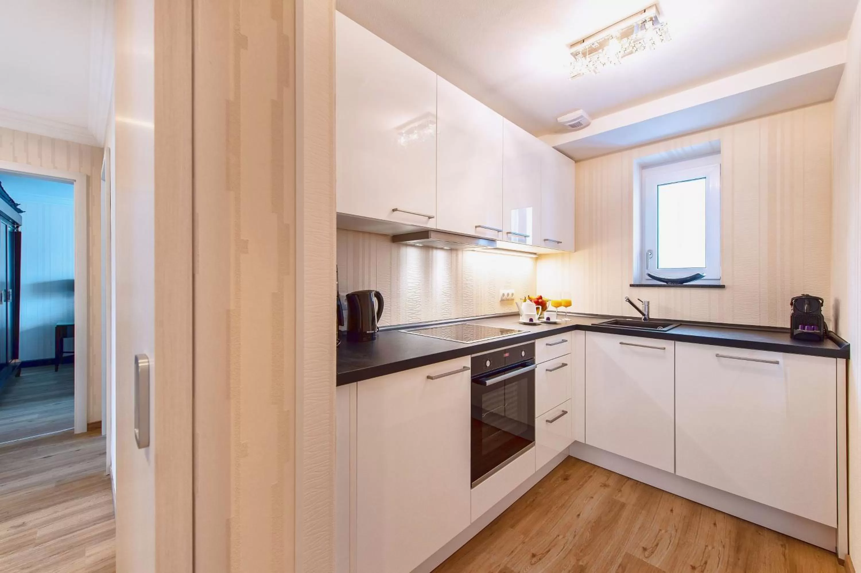 Kitchen or kitchenette, Kitchen/Kitchenette in Hotel Residenz am Rosengarten