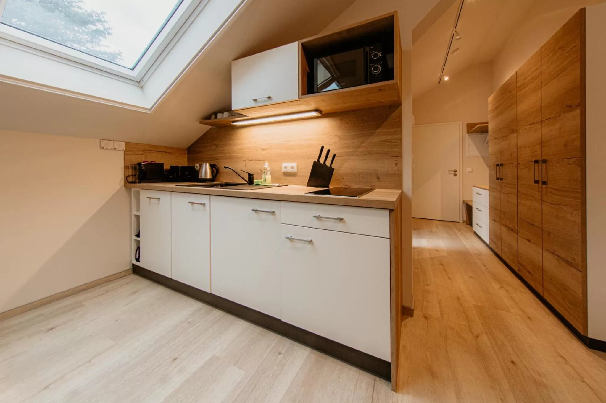 Kitchen or kitchenette in Bergpension Laasen Perle Rathen