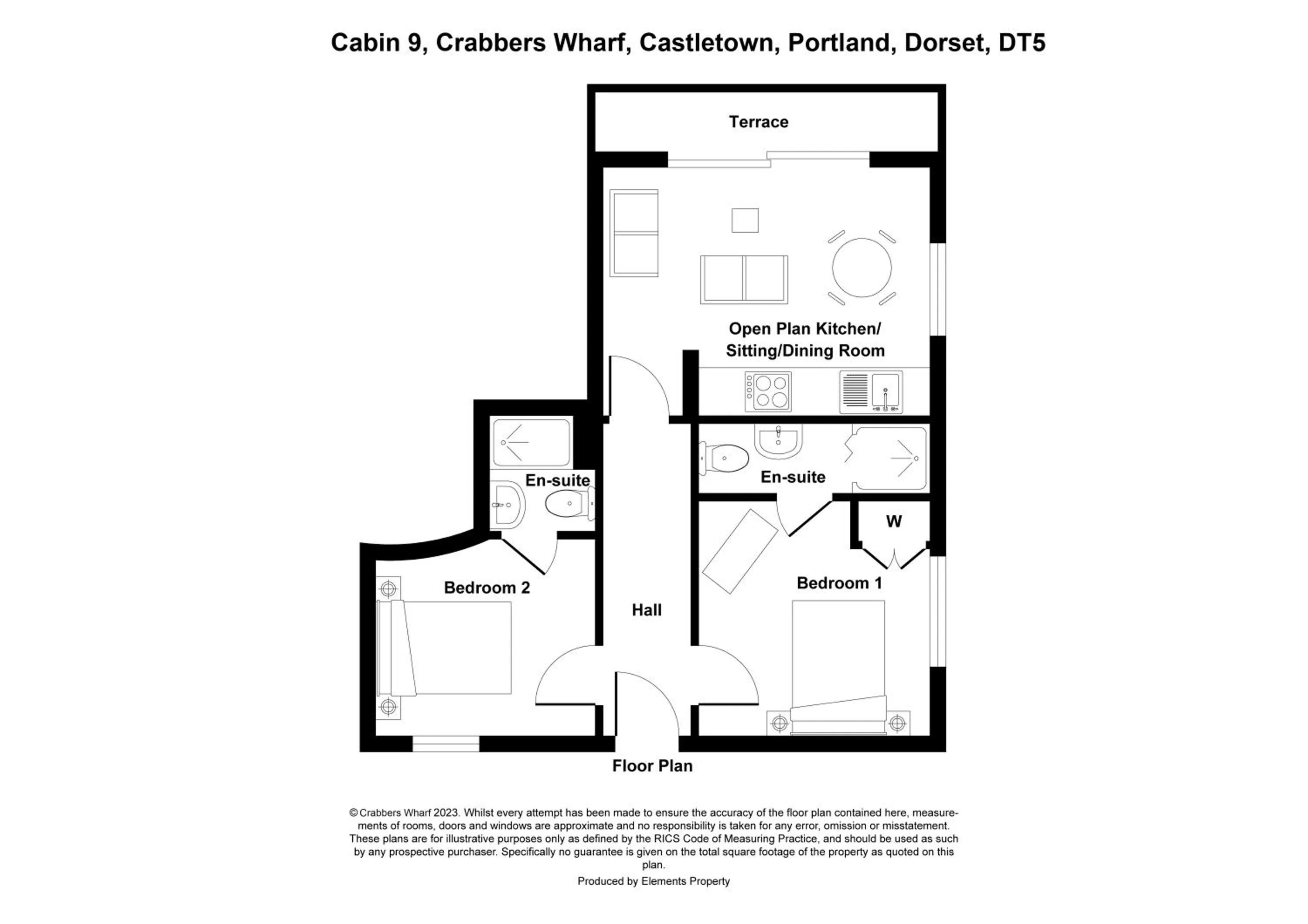 Floor plan in Crabbers' Wharf