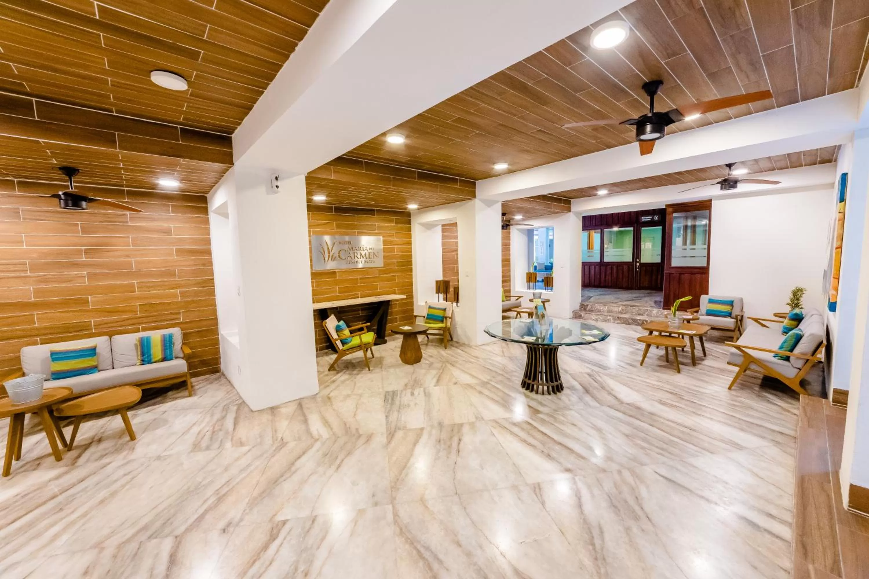 Lobby or reception in Hotel Maria del Carmen