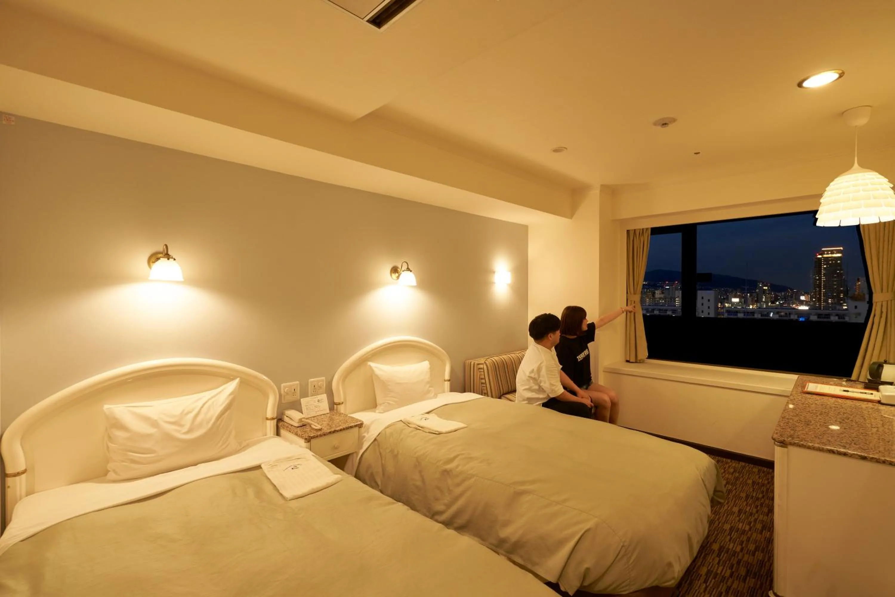 People, Bed in Kobe Sannomiya Union Hotel