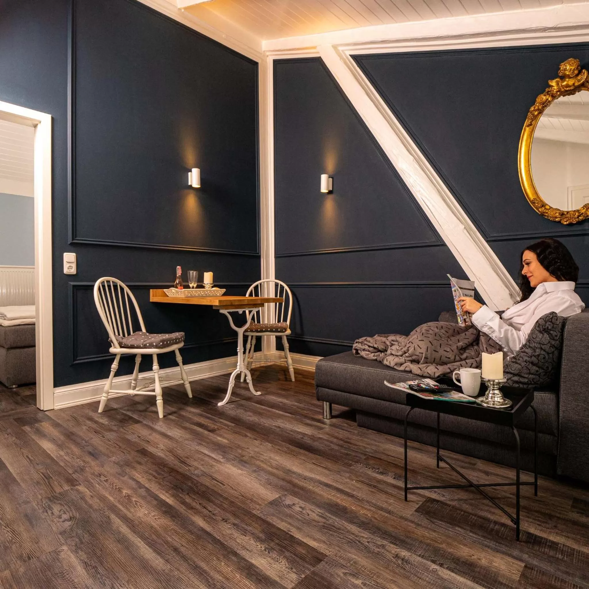 Living room, Seating Area in Rosenhof-Lodge