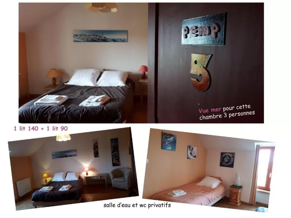 Standard Triple Room in Les Hortensias - Chambres d'Hôtes