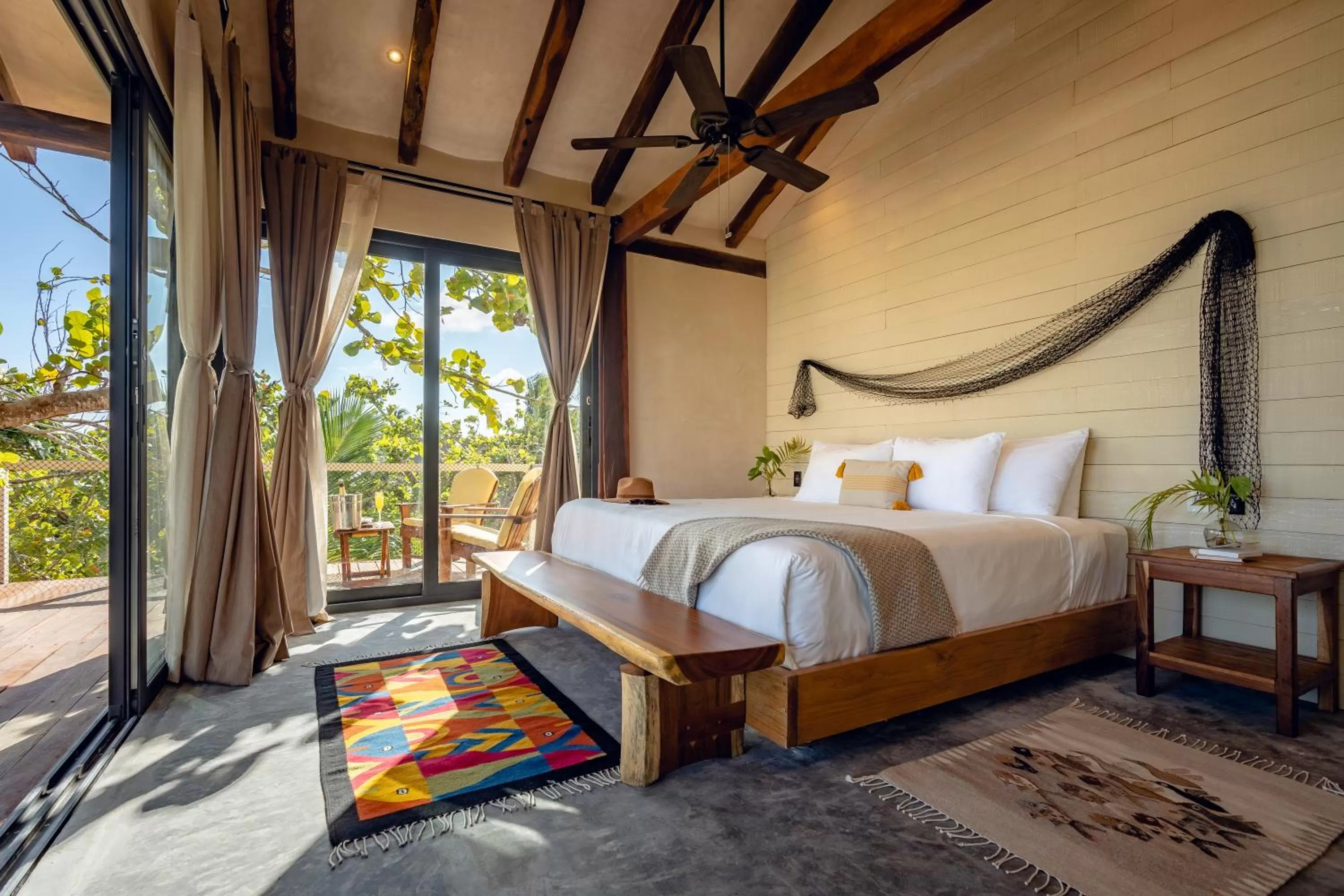 Bed in Villa Pescadores Tulum-Beachfront hotel by Ahau Collection