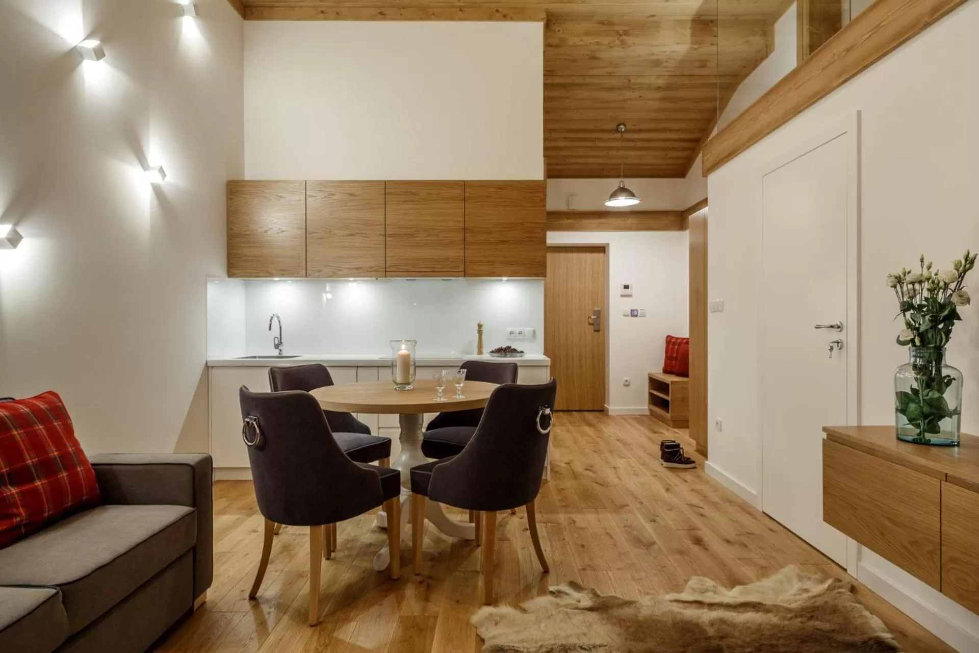 Kitchen or kitchenette in Aparthotel Giewont