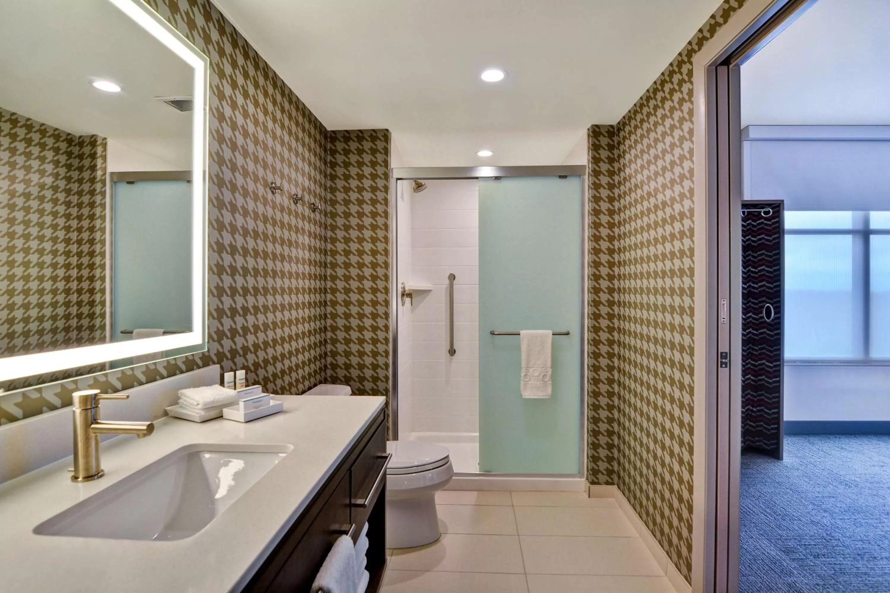 Bathroom in Home2 Suites By Hilton Orlando Flamingo Crossings, FL