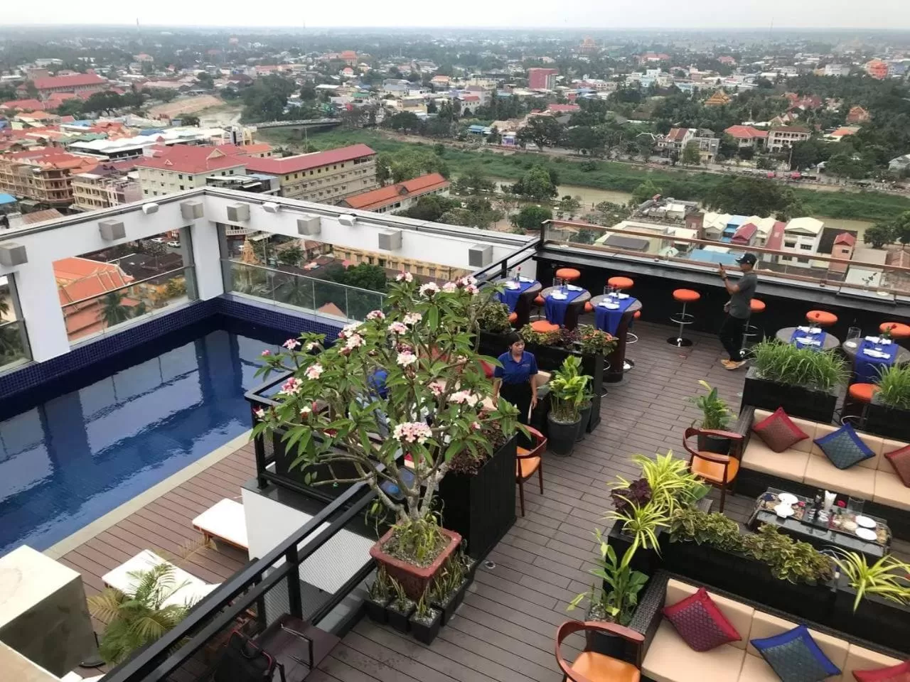 Bird's eye view in V V Hotel Battambang
