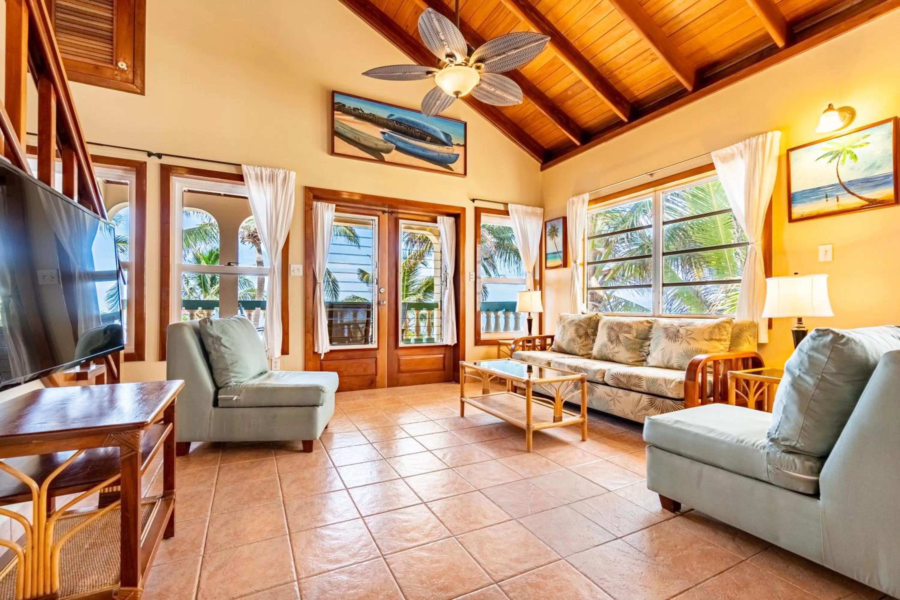 Living room in Belizean Shores Resort
