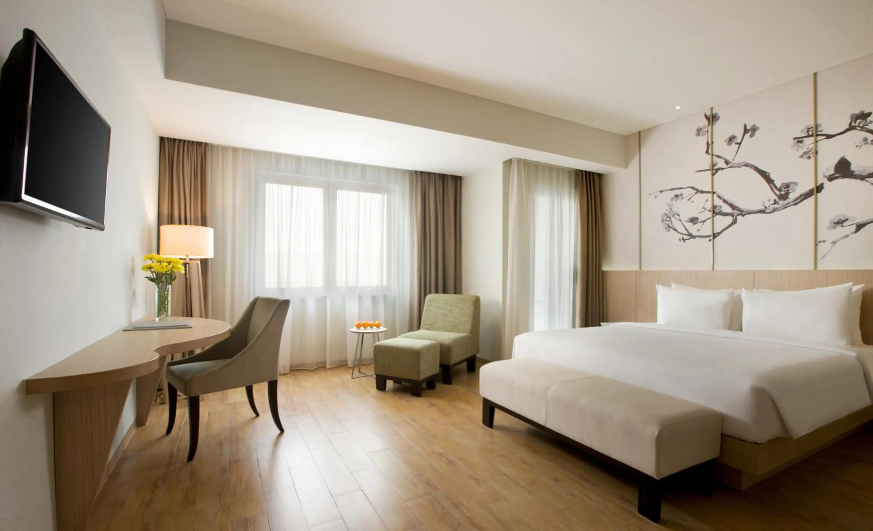 Bedroom, Bed in Hotel Santika Mega City Bekasi