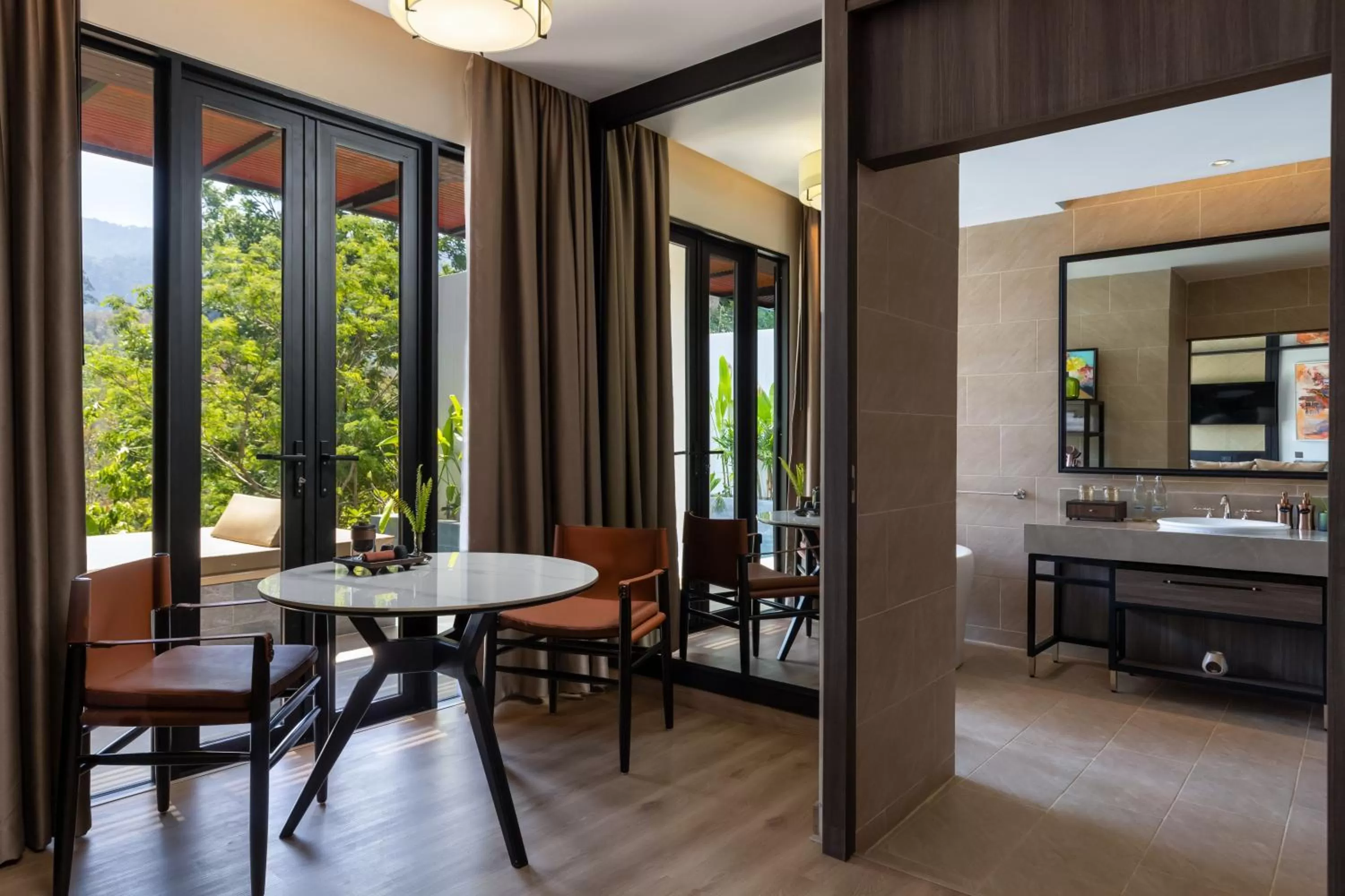 Seating area in Kachonghills Tented Resort Trang