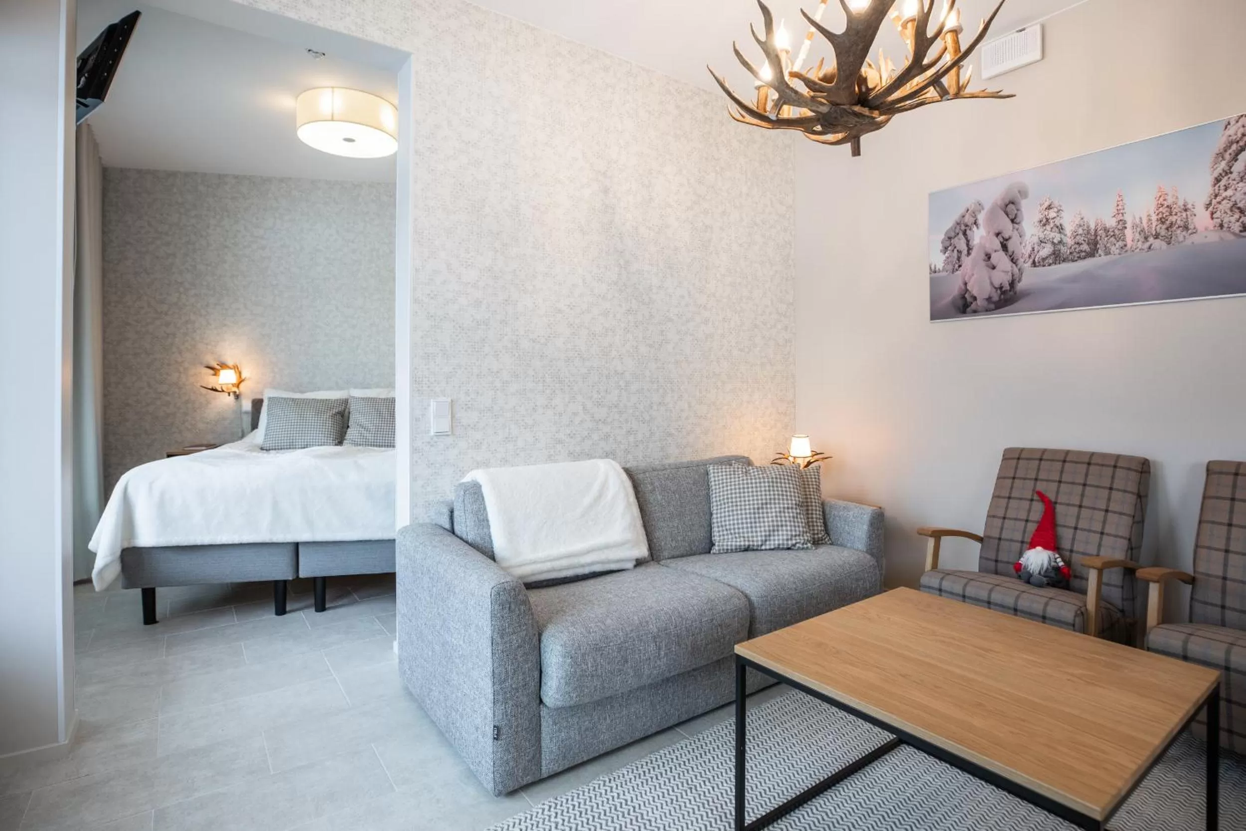 Bedroom, Bed in Santa Claus Holiday Village