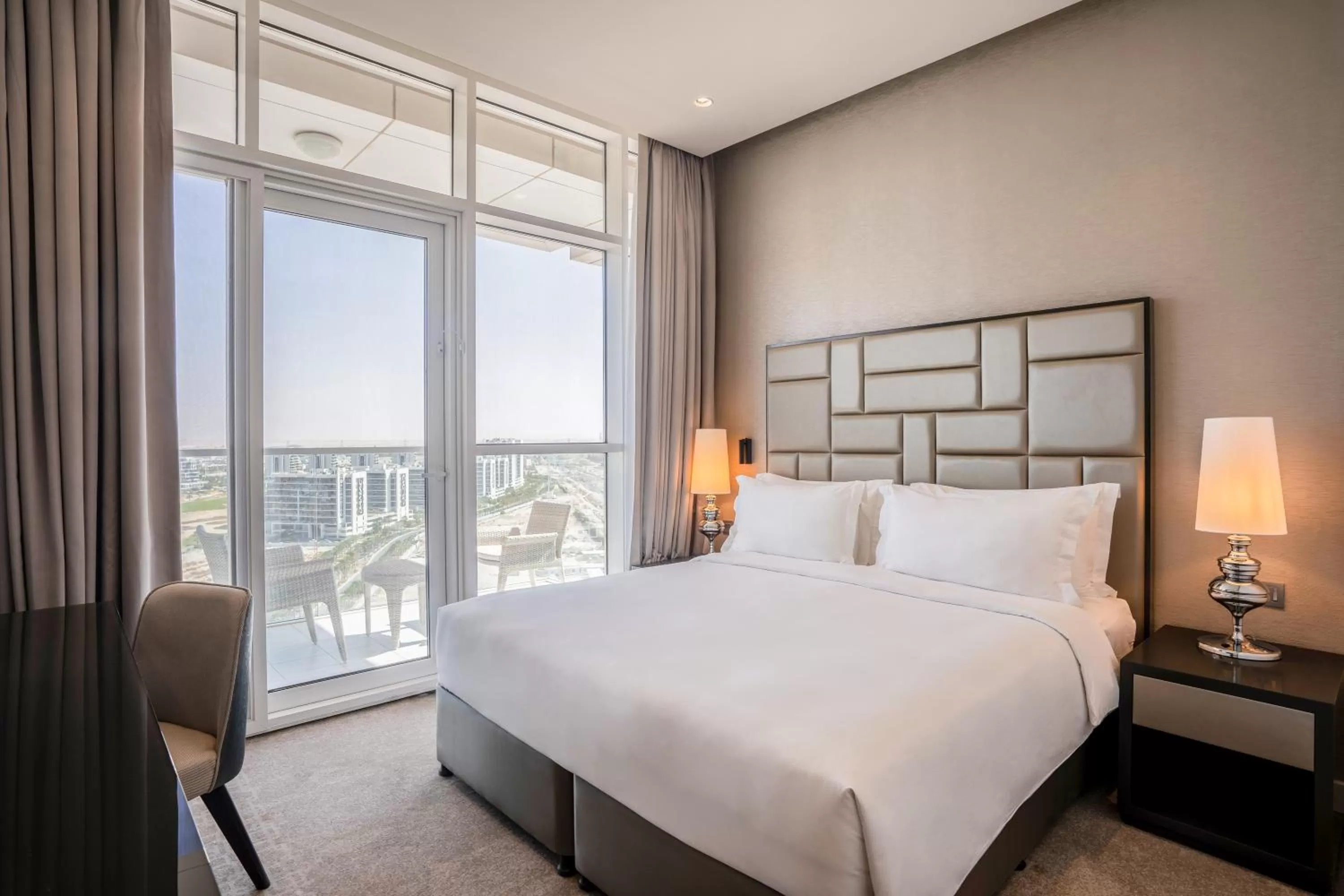 Bed in Radisson Dubai Damac Hills