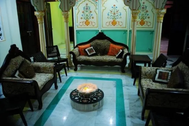Seating area in Rani Mahal Hotel
