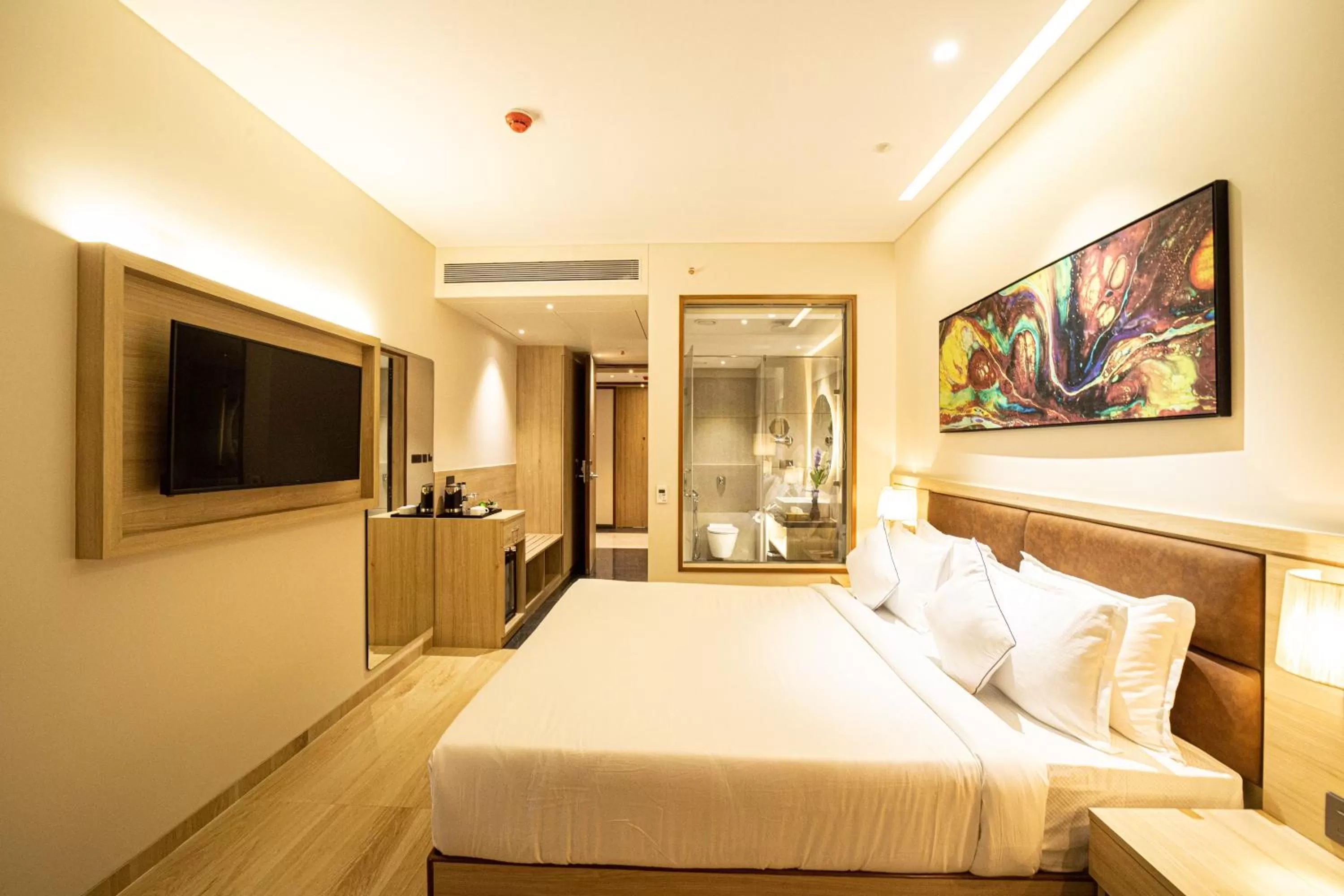 Photo of the whole room, Bed in The Monarch at Chakan MIDC, Pune