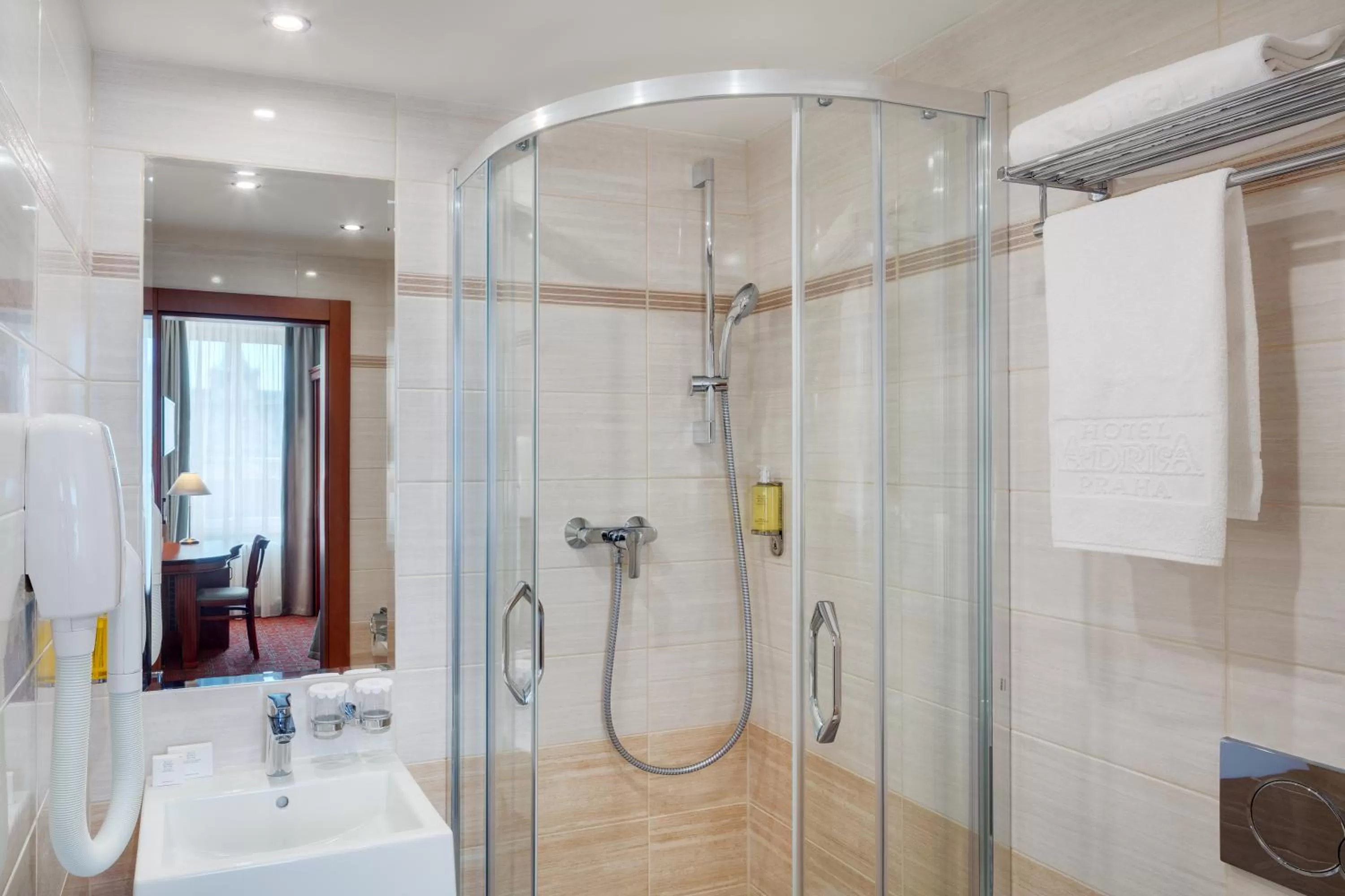 Shower in Adria Hotel Prague