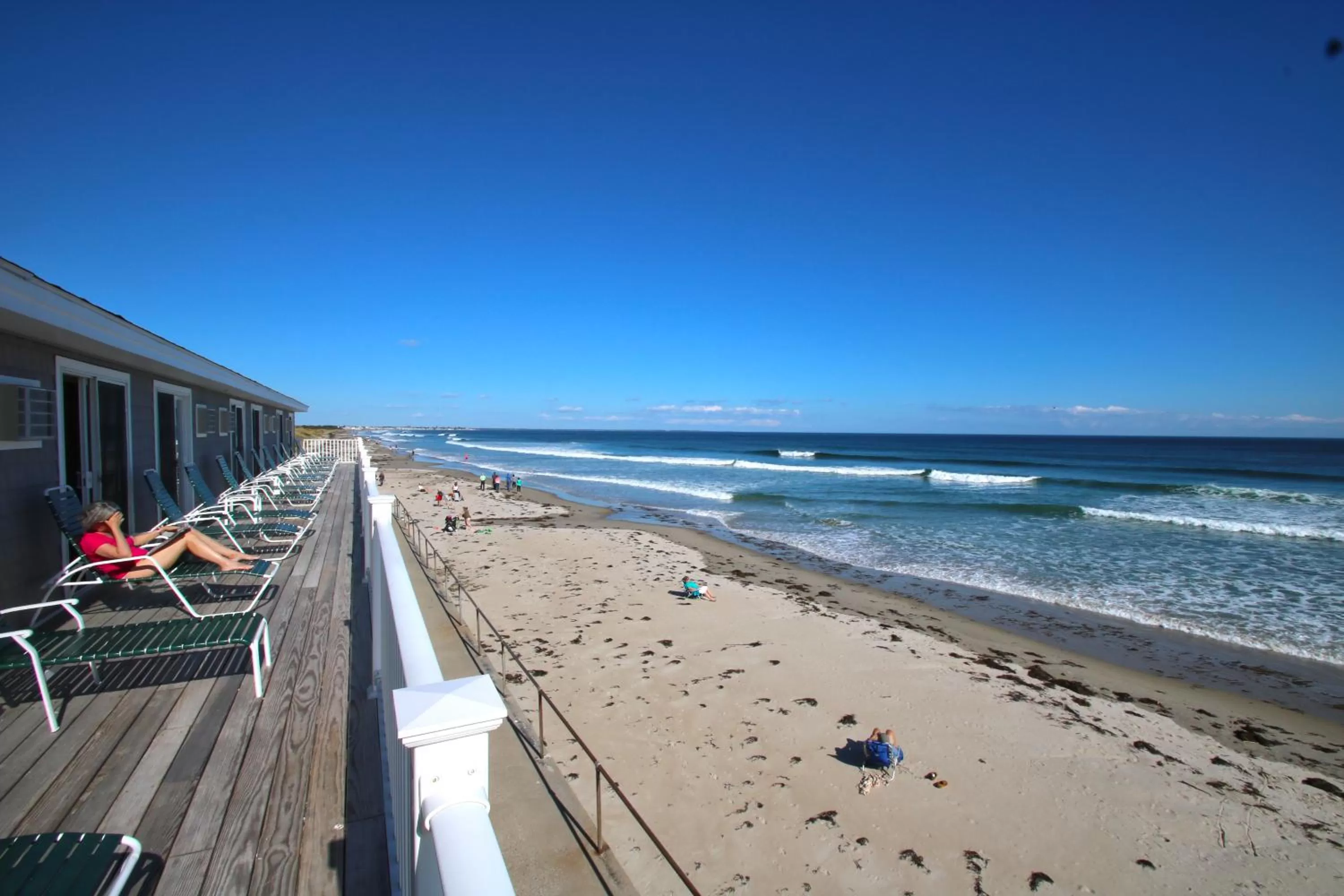 Balcony/Terrace, Beach in Norseman Resort on the Beach