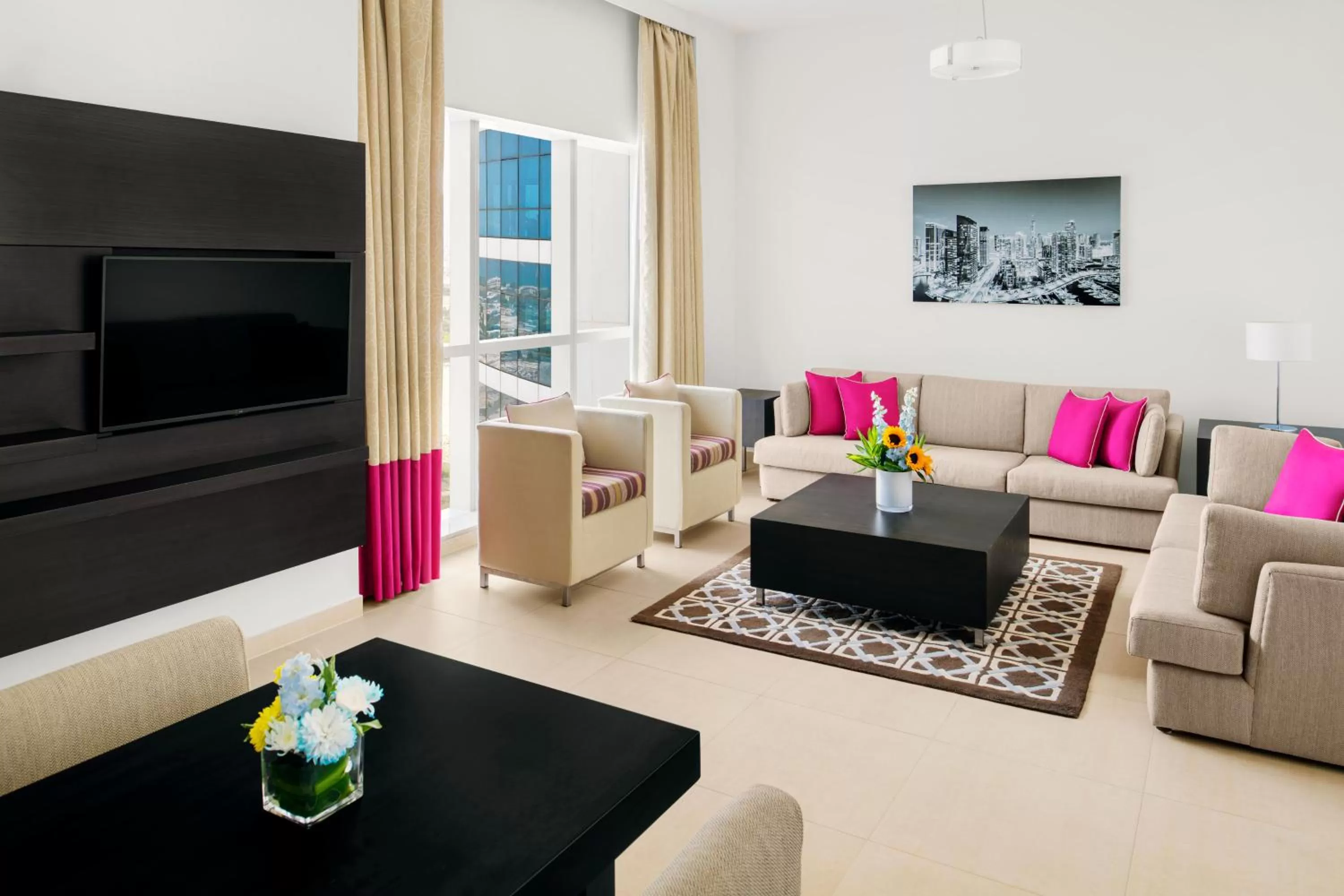Living room in Adagio Premium Dubai Al Barsha