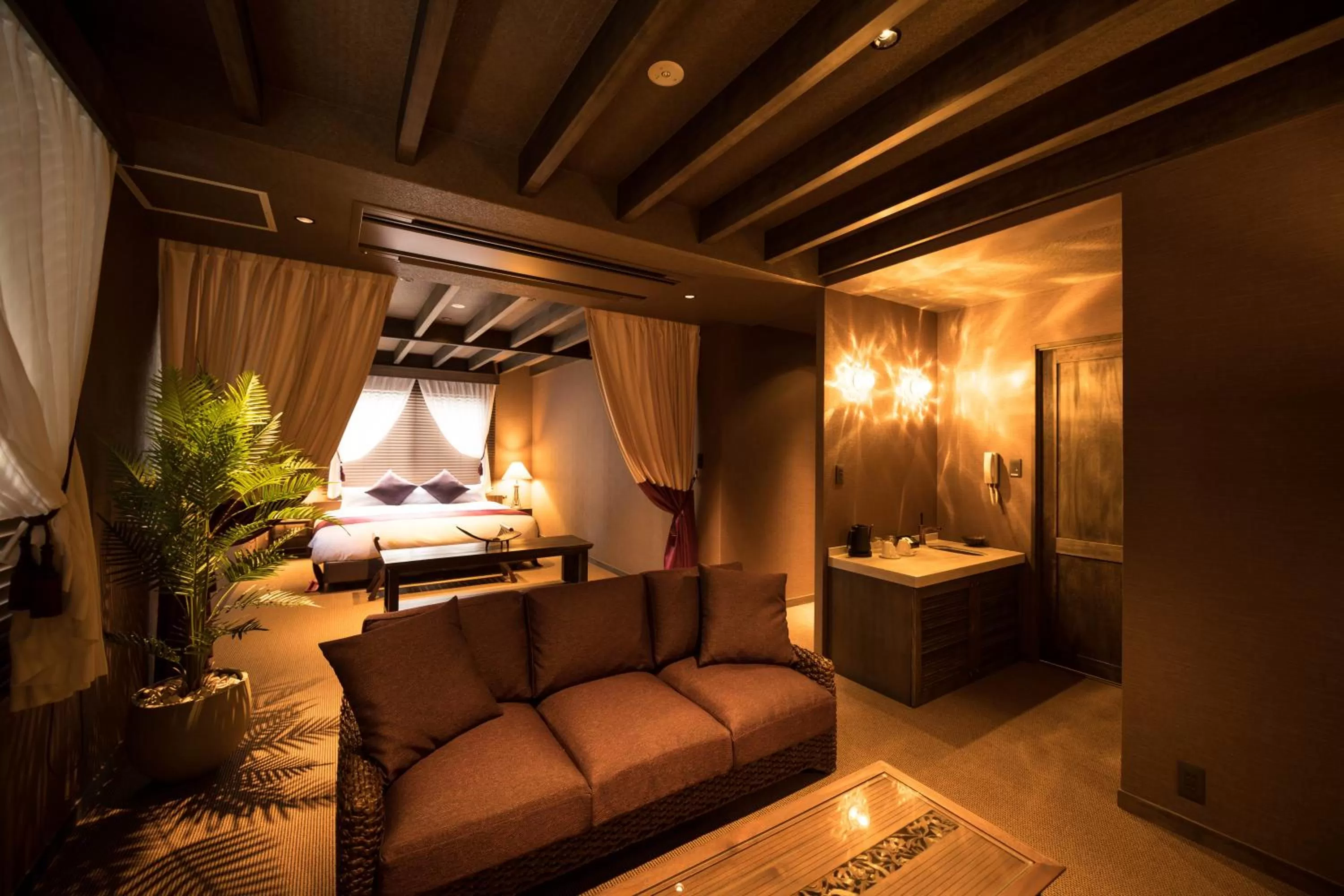 Seating area, Bed in HOTEL SHIKISAI KYOTO