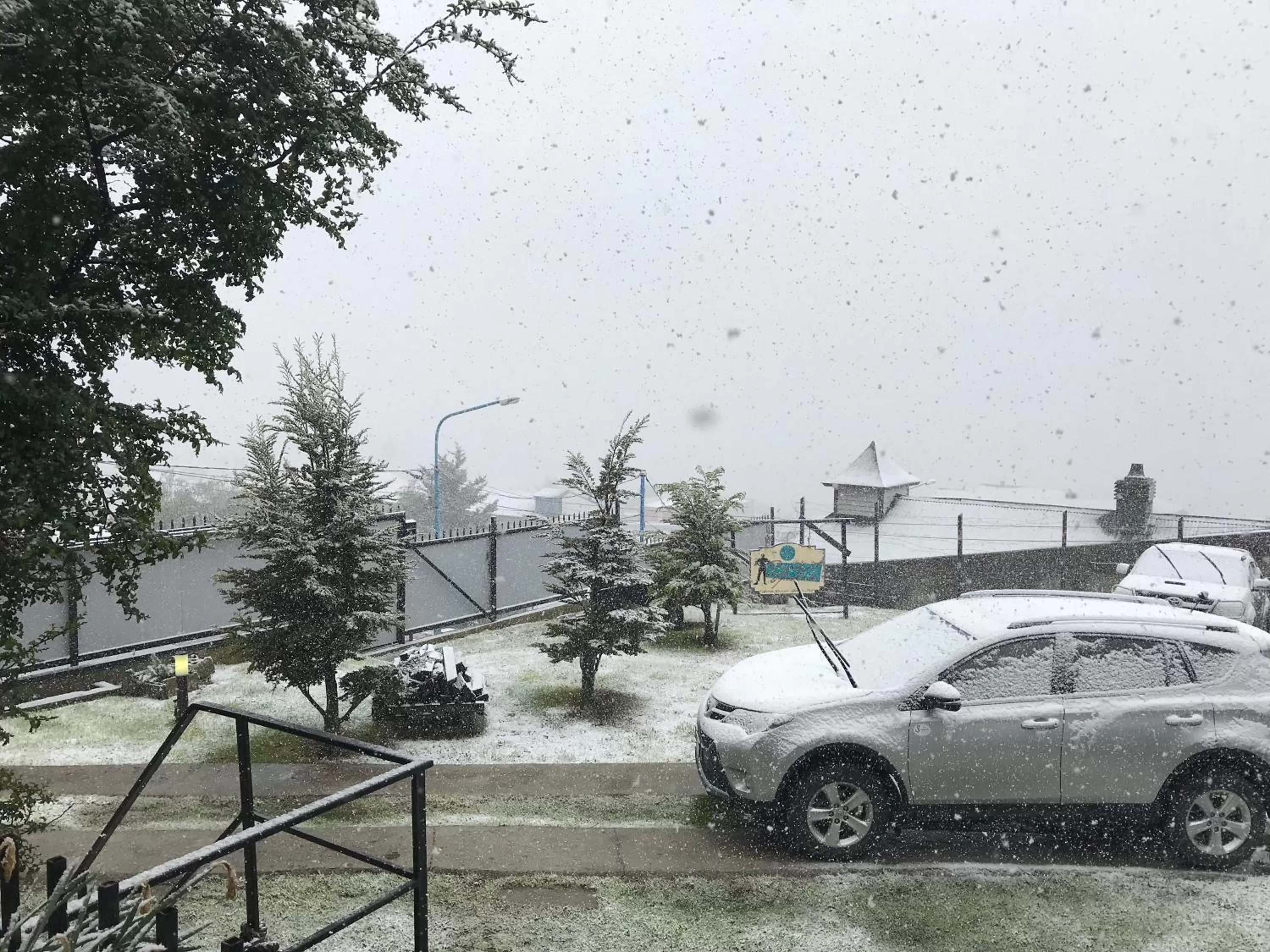 Patio, Winter in Hosteria Sloggett