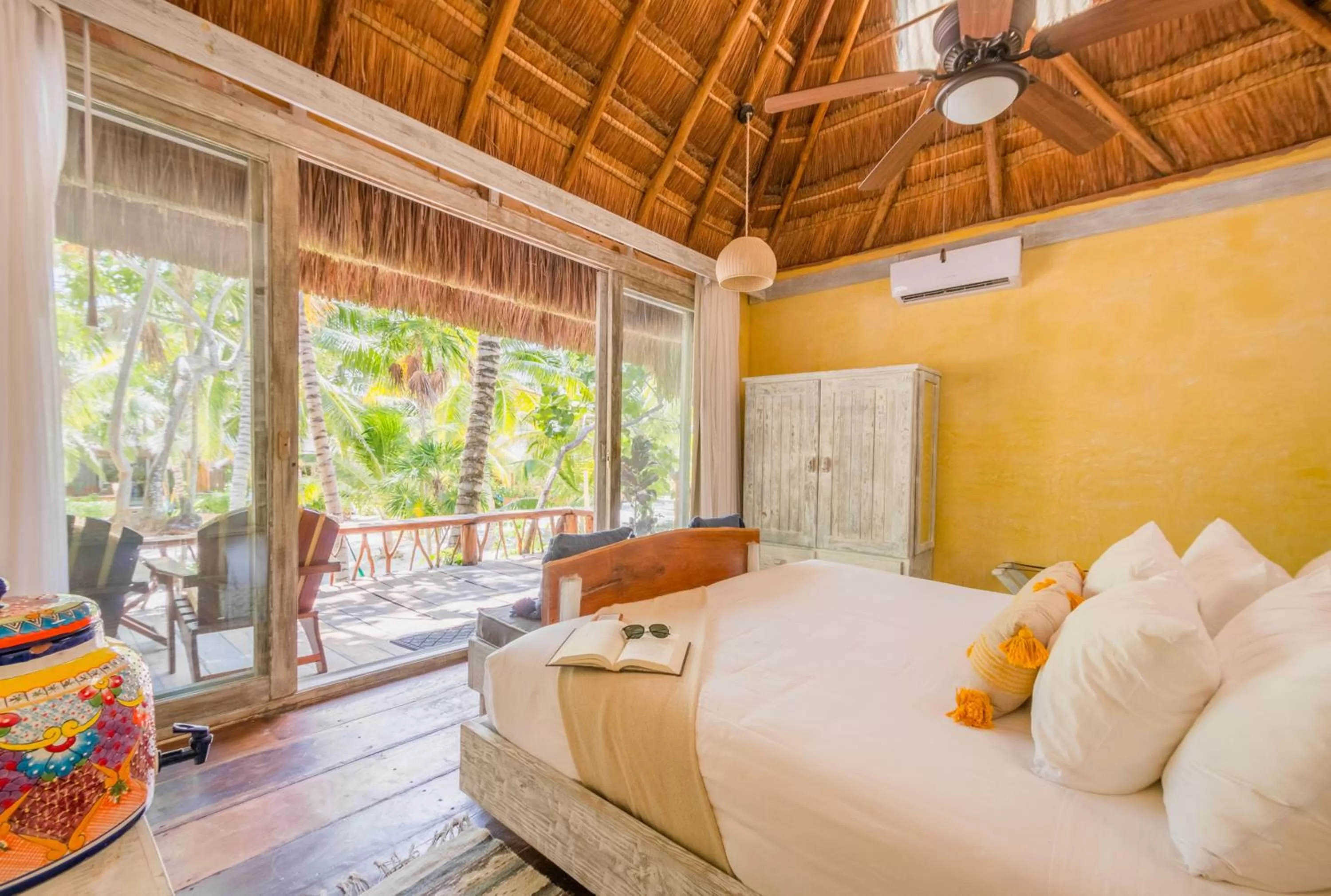 Bedroom, Bed in Villa Pescadores Tulum-Beachfront hotel by Ahau Collection