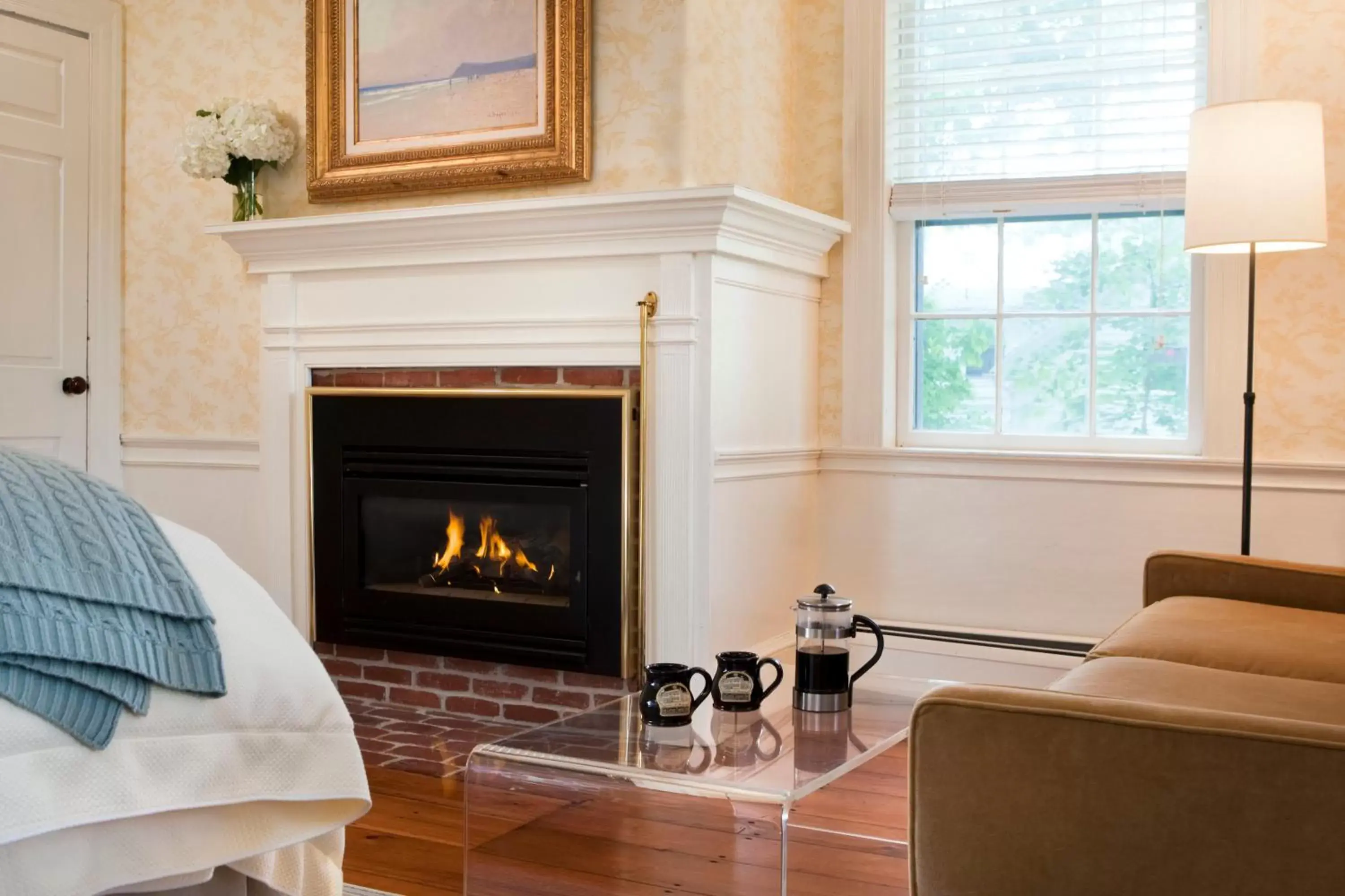 Queen Fireplace - Fairfield House in Kennebunkport Captains Collection Queen Fireplace - Fairfield House in Kennebunkport Captains Collection