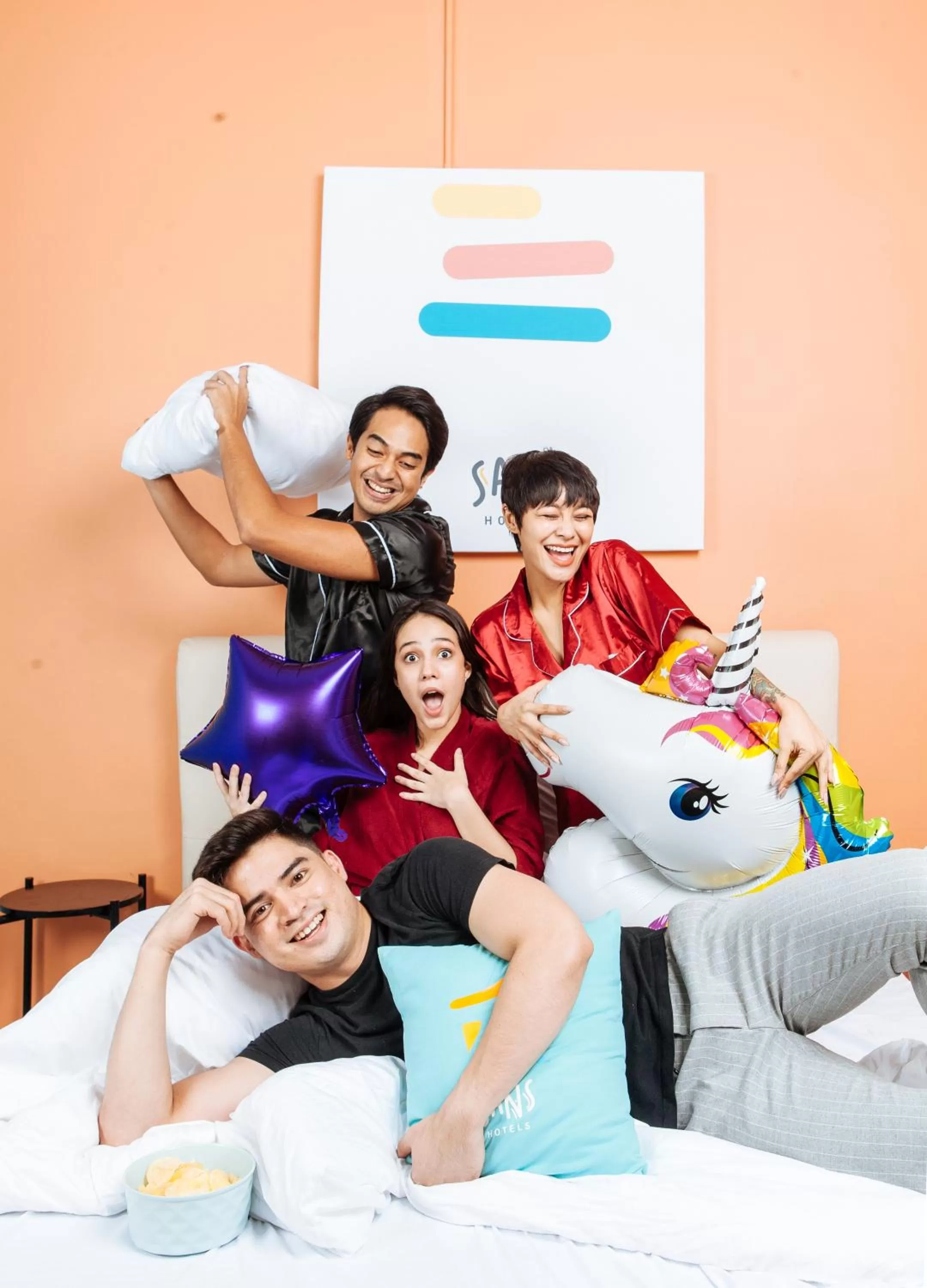 People in Sans Hotel Laperal Manila