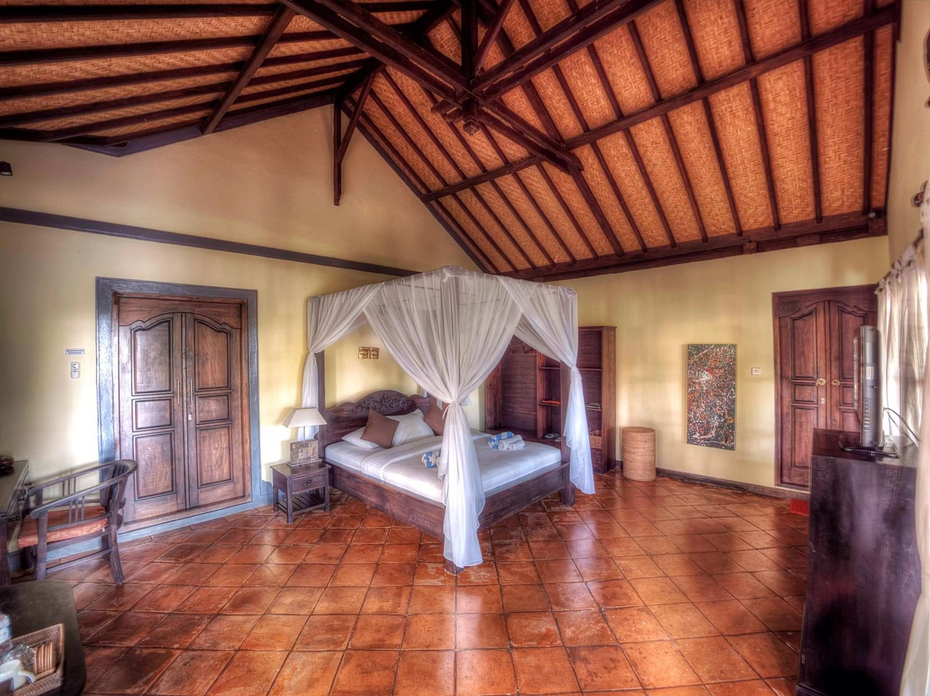 Bed in Puri Mangga Sea View Resort and Spa