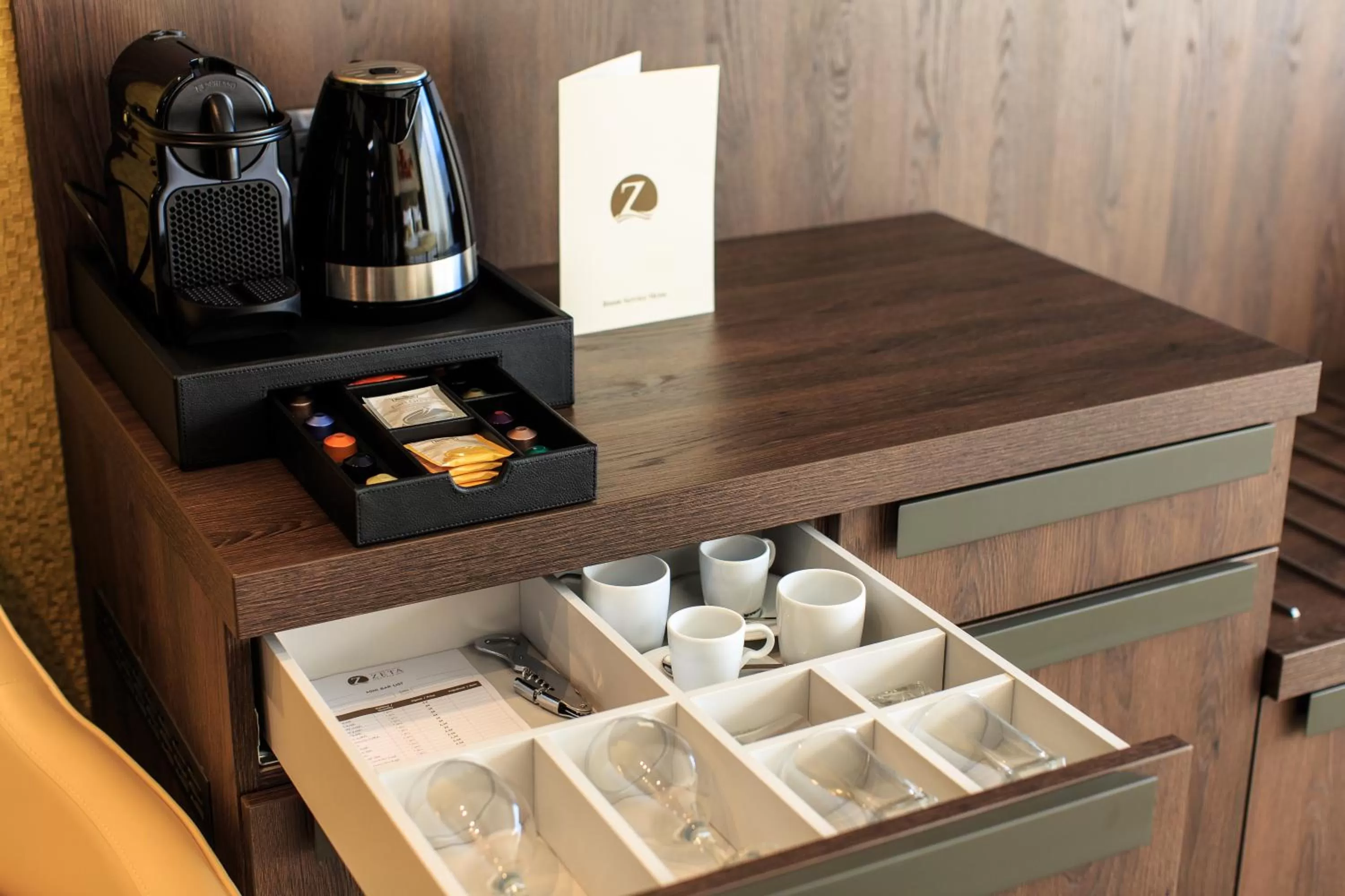 Coffee/tea facilities in Hotel Zeta